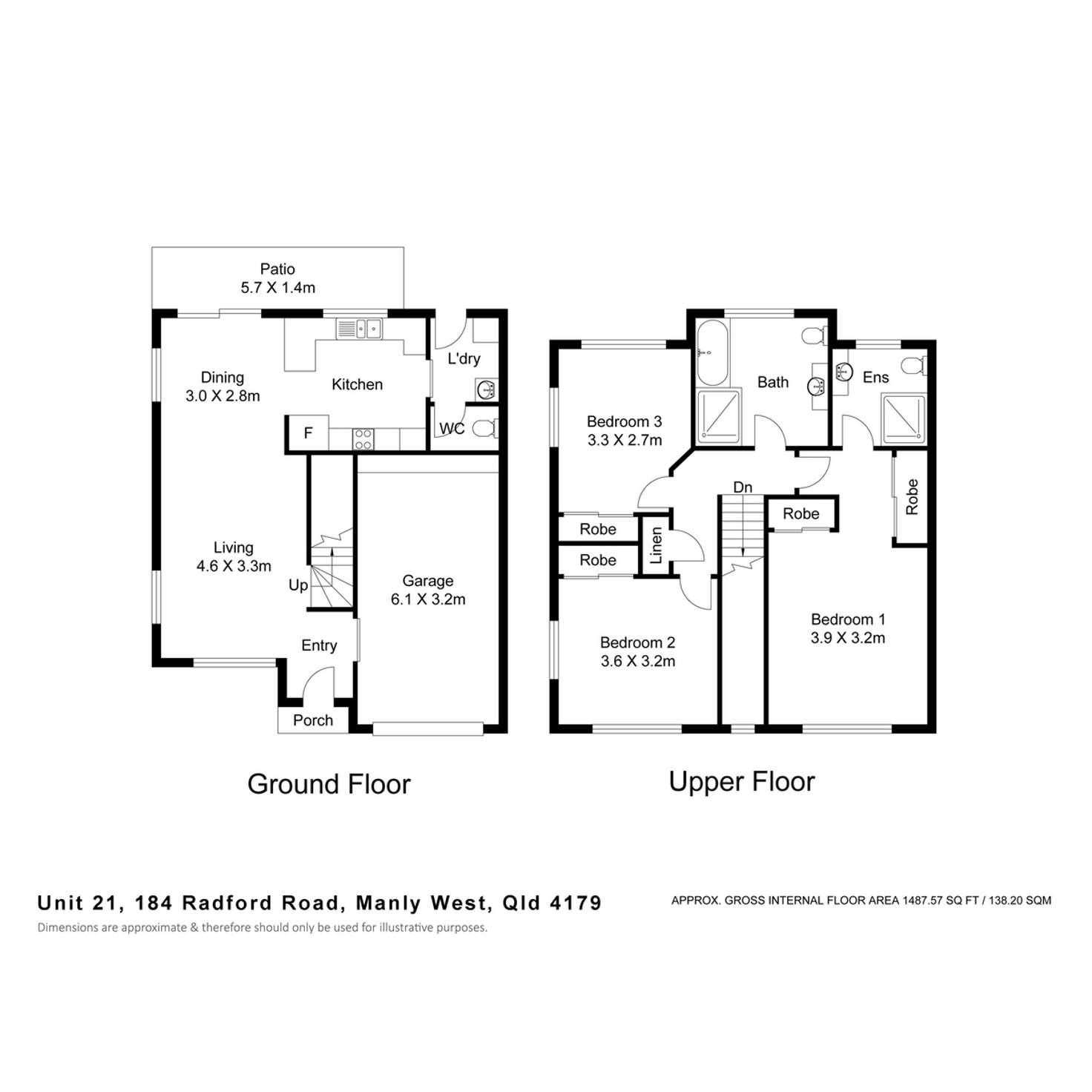 Floorplan of Homely townhouse listing, 21/184 Radford Road, Manly West QLD 4179