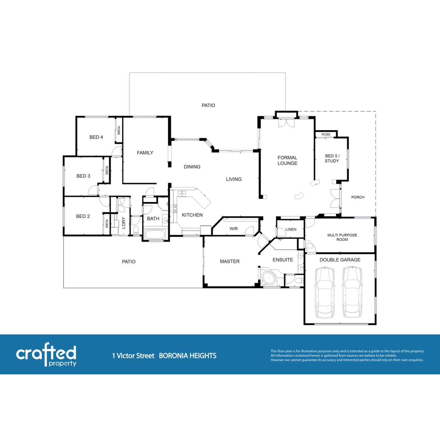 Floorplan of Homely house listing, 1 Victor Street, Boronia Heights QLD 4124