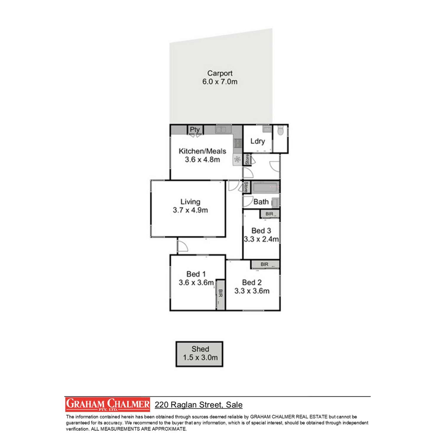 Floorplan of Homely house listing, 220 Raglan Street, Sale VIC 3850