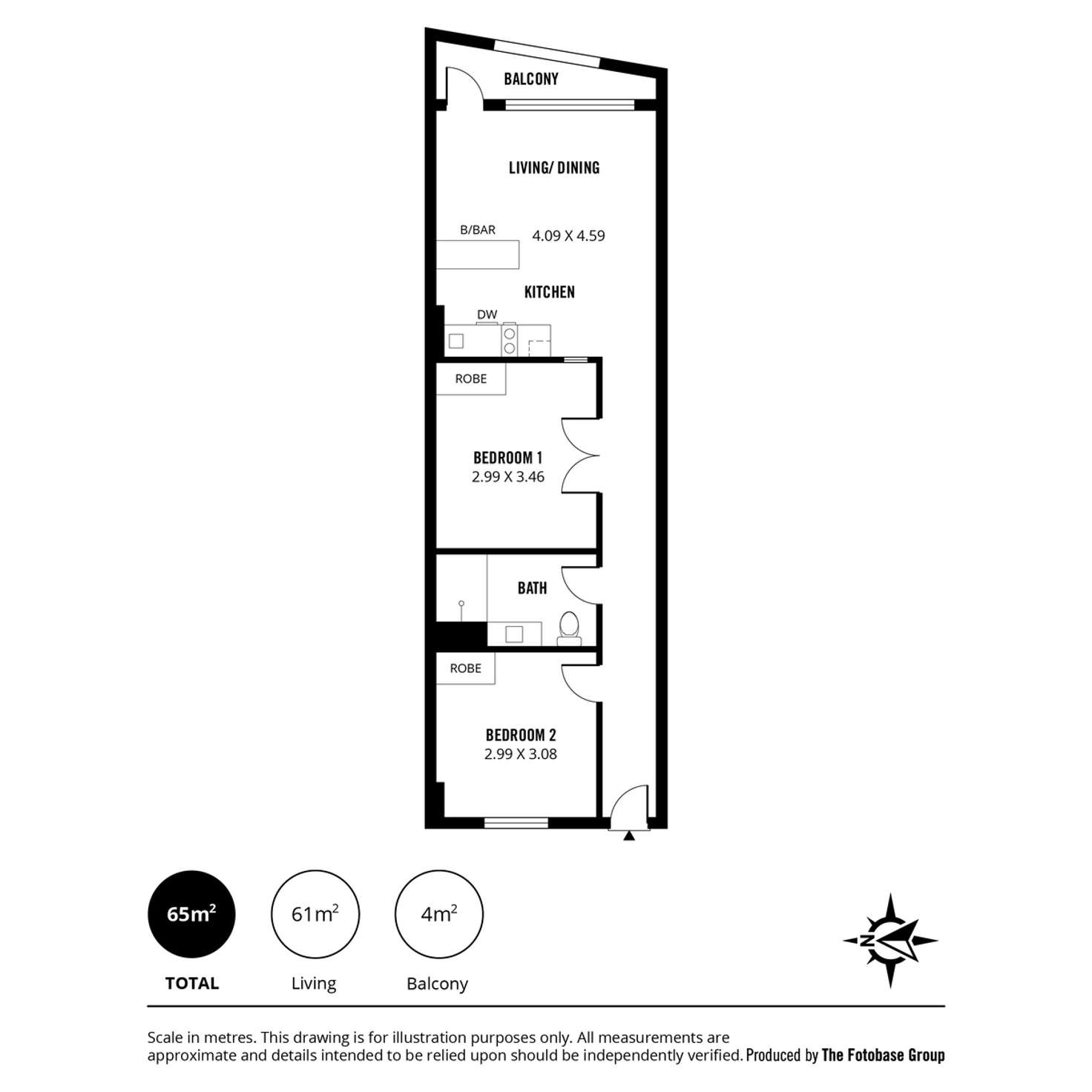 Floorplan of Homely apartment listing, 519/61 Hindmarsh Square, Adelaide SA 5000