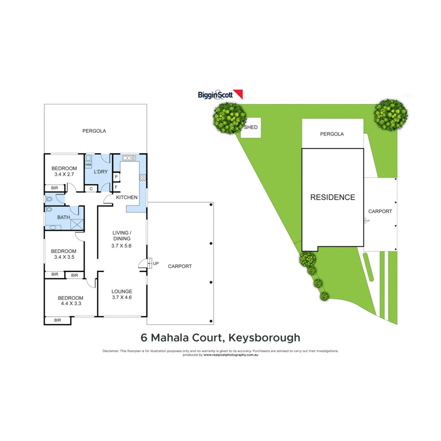 Floorplan of Homely house listing, 6 Mahala Court, Keysborough VIC 3173