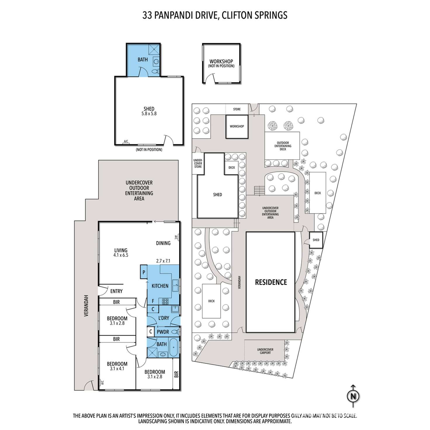 Floorplan of Homely house listing, 33 Panpandi Drive, Clifton Springs VIC 3222