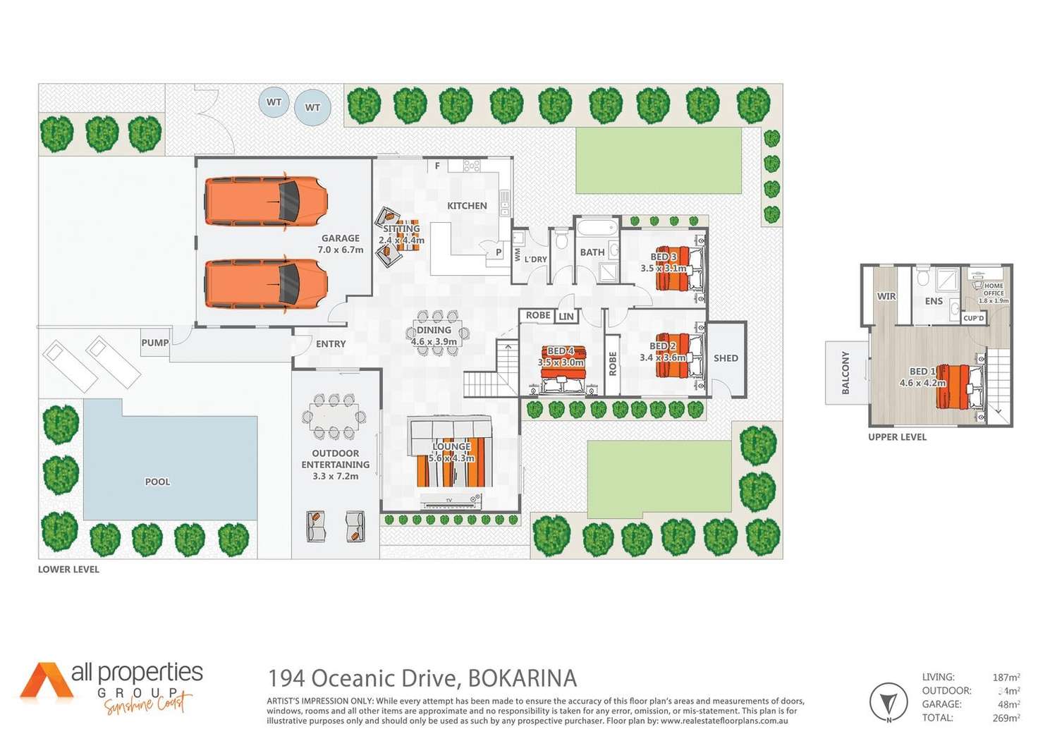 Floorplan of Homely house listing, 194 Oceanic Drive, Bokarina QLD 4575