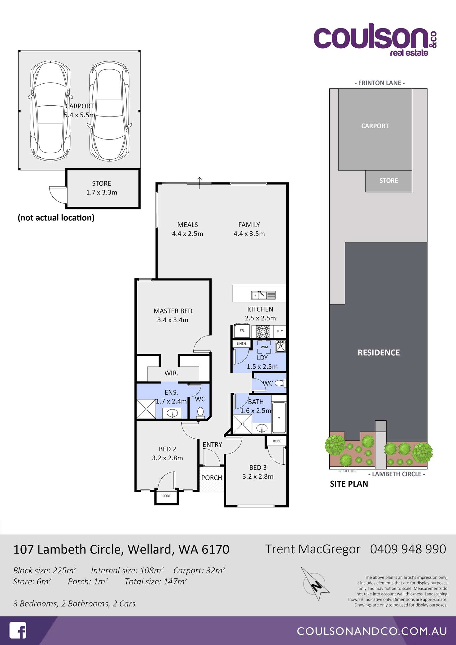 Floorplan of Homely house listing, 107 Lambeth Circle, Wellard WA 6170
