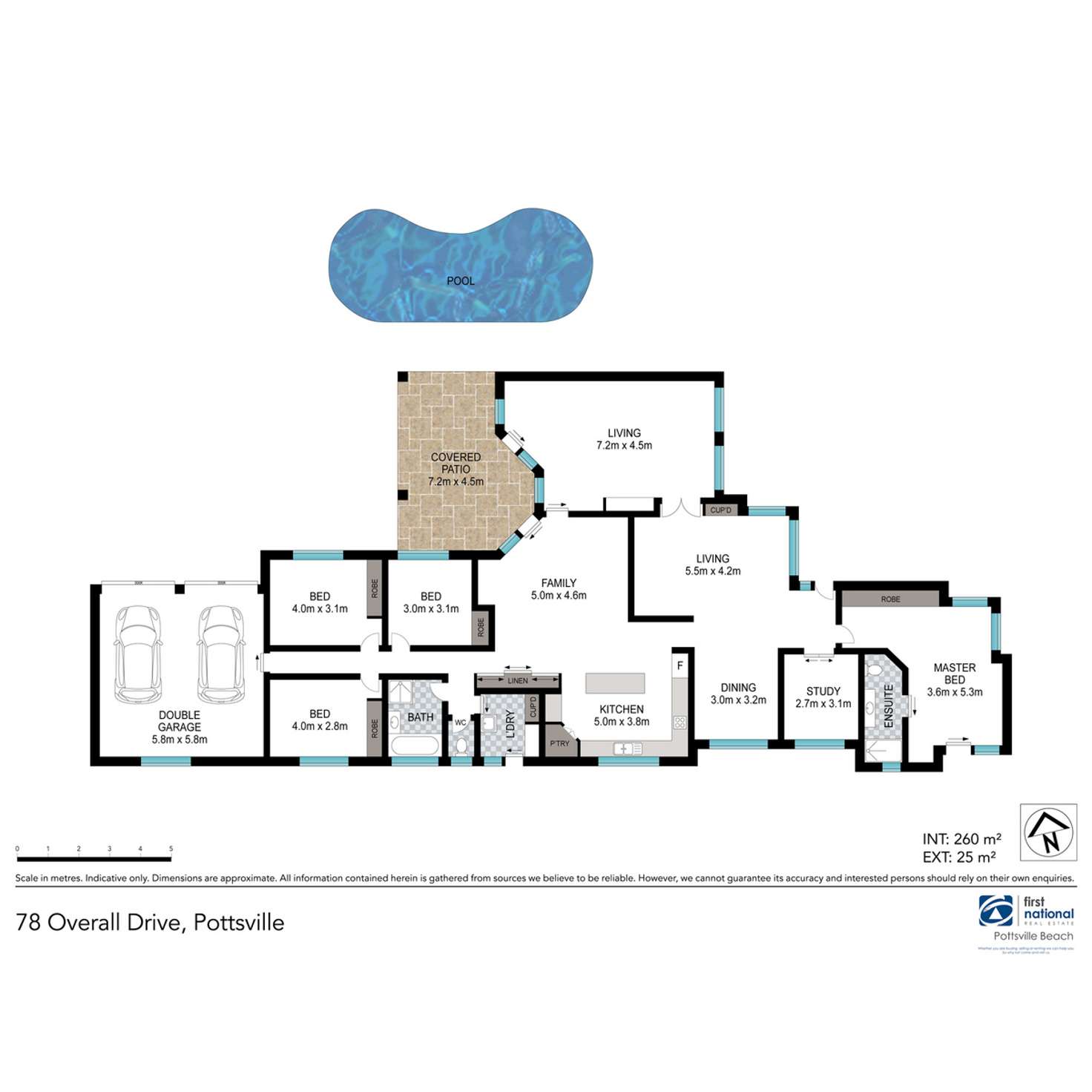 Floorplan of Homely house listing, 78 Overall Drive, Pottsville NSW 2489