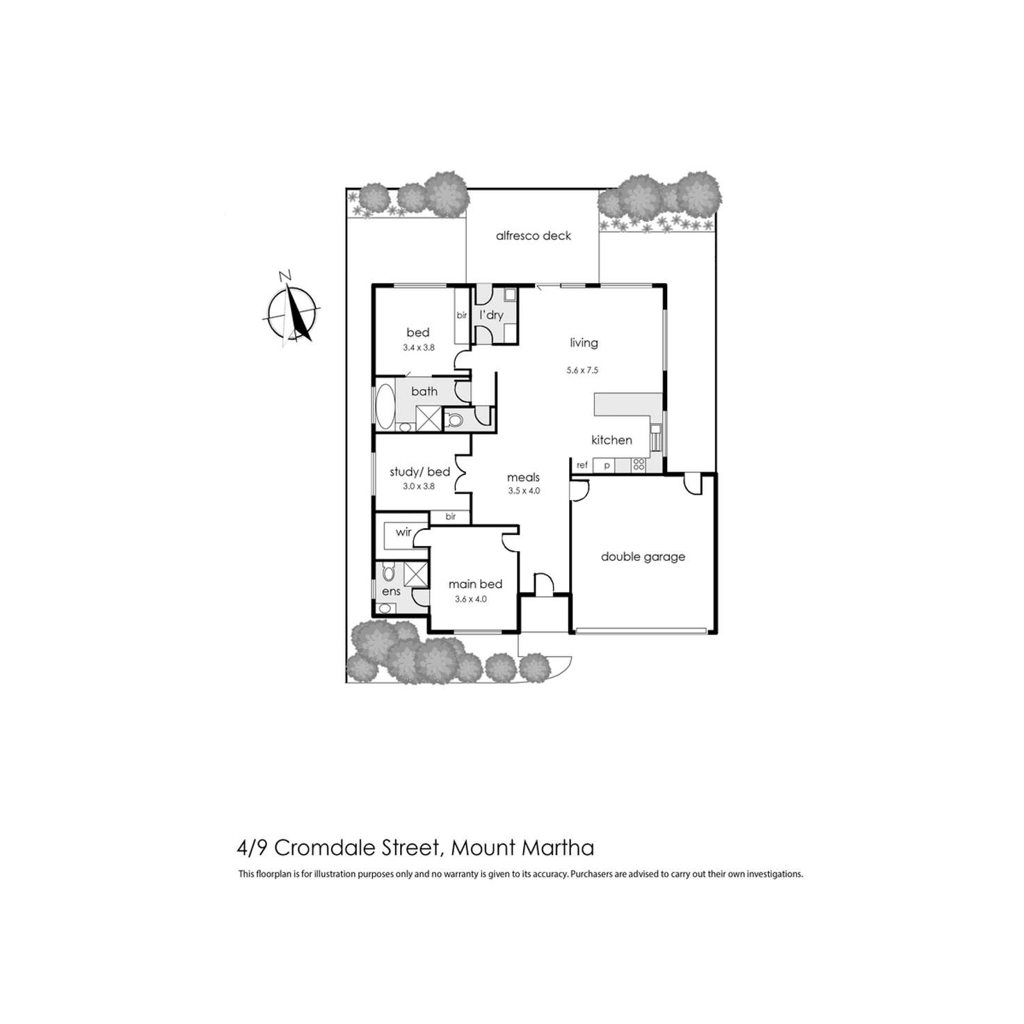 Floorplan of Homely unit listing, 4/9 Cromdale Street, Mount Martha VIC 3934