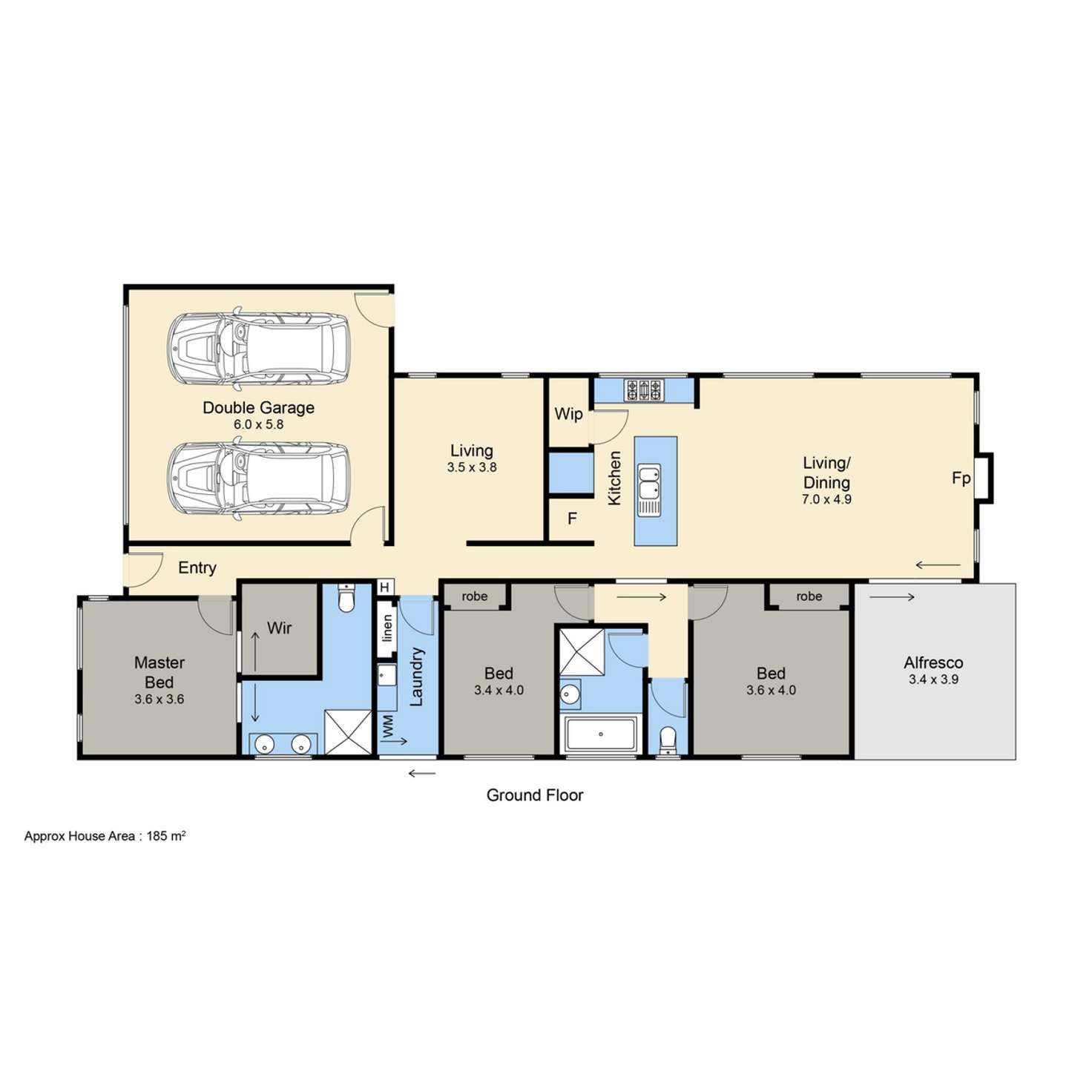 Floorplan of Homely house listing, 45 Oceanic Drive, Safety Beach VIC 3936
