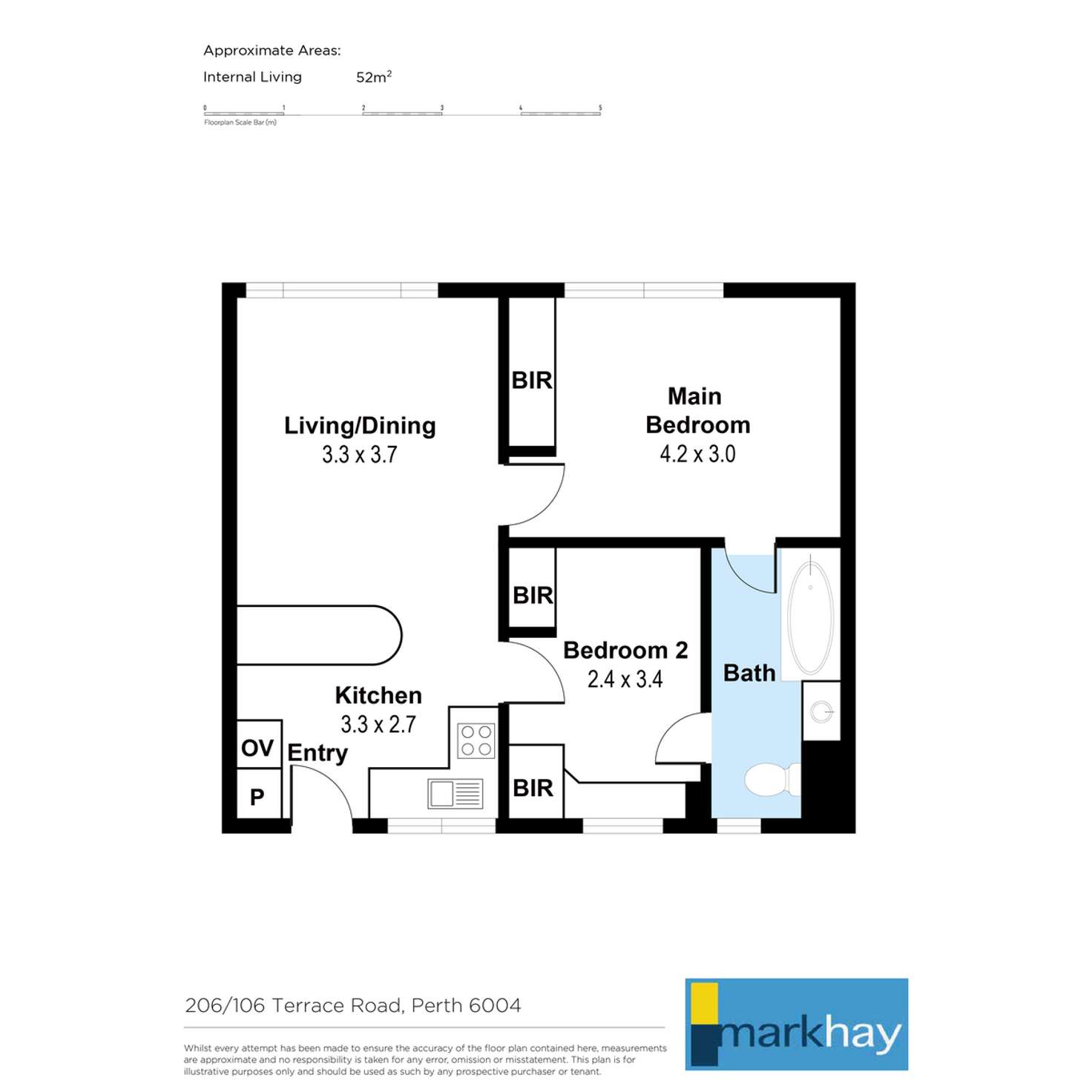 Floorplan of Homely apartment listing, 206/106 Terrace Road, East Perth WA 6004