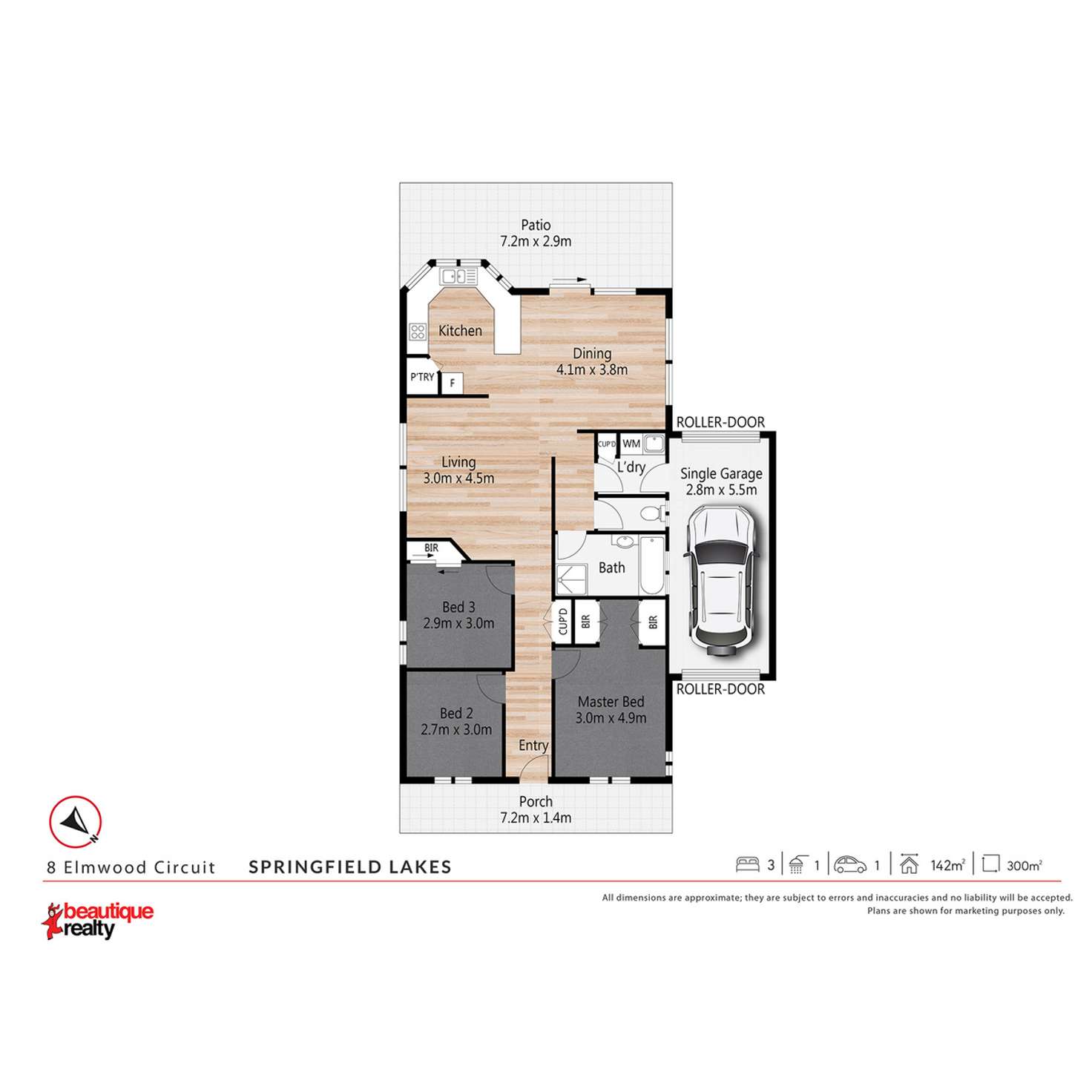 Floorplan of Homely house listing, 8 Elmwood Circuit, Springfield Lakes QLD 4300