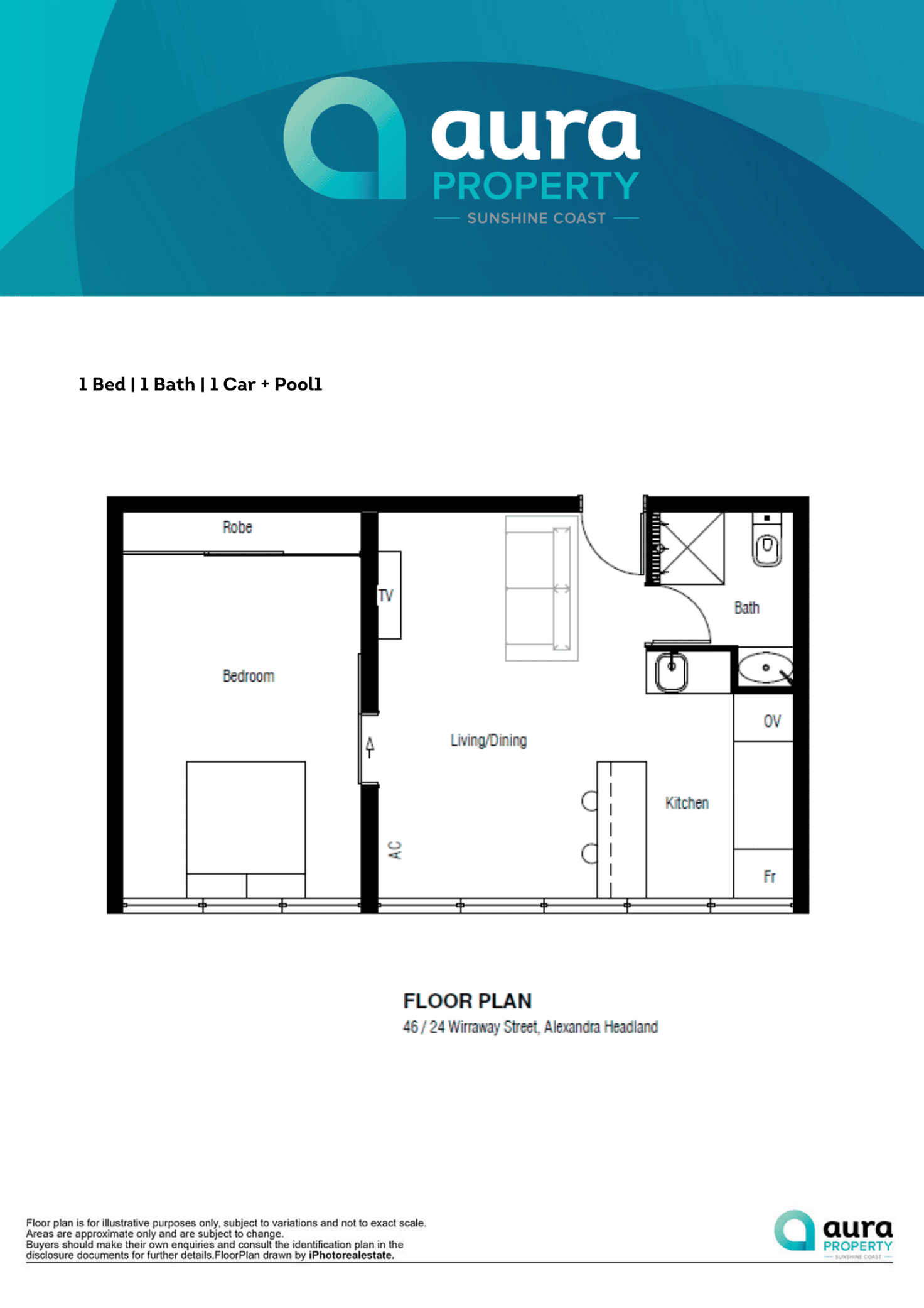 Floorplan of Homely apartment listing, 46/24 Wirraway Street, Alexandra Headland QLD 4572