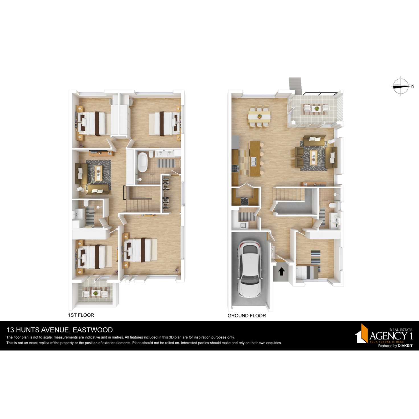 Floorplan of Homely semiDetached listing, 13 Hunts Avenue, Eastwood NSW 2122
