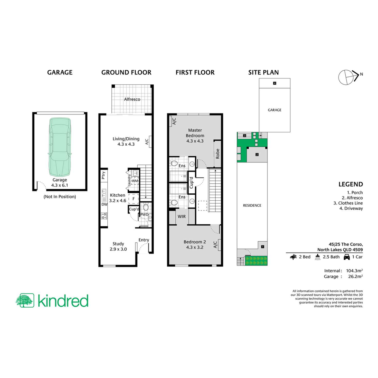 Floorplan of Homely townhouse listing, 45/25 The Corso, North Lakes QLD 4509