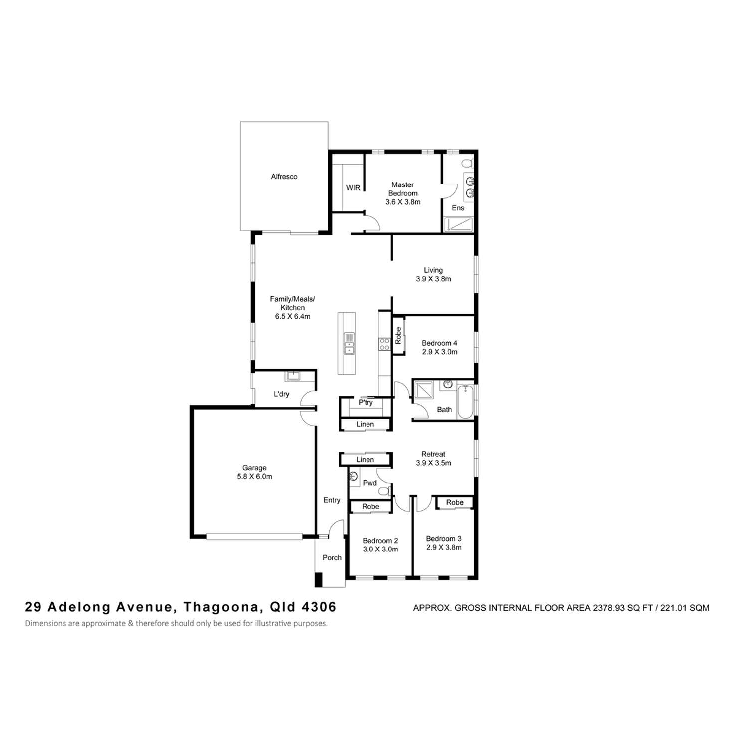 Floorplan of Homely acreageSemiRural listing, 29-31 Adelong Avenue, Thagoona QLD 4306