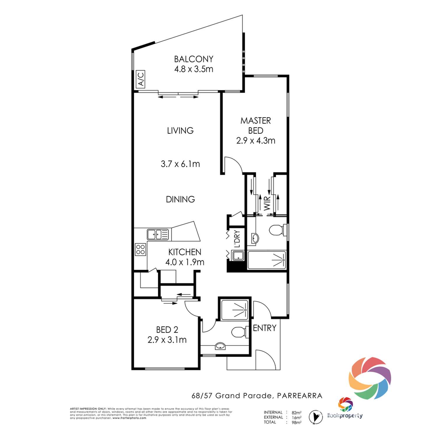 Floorplan of Homely apartment listing, 68/57 Grand Parade, Kawana Island QLD 4575