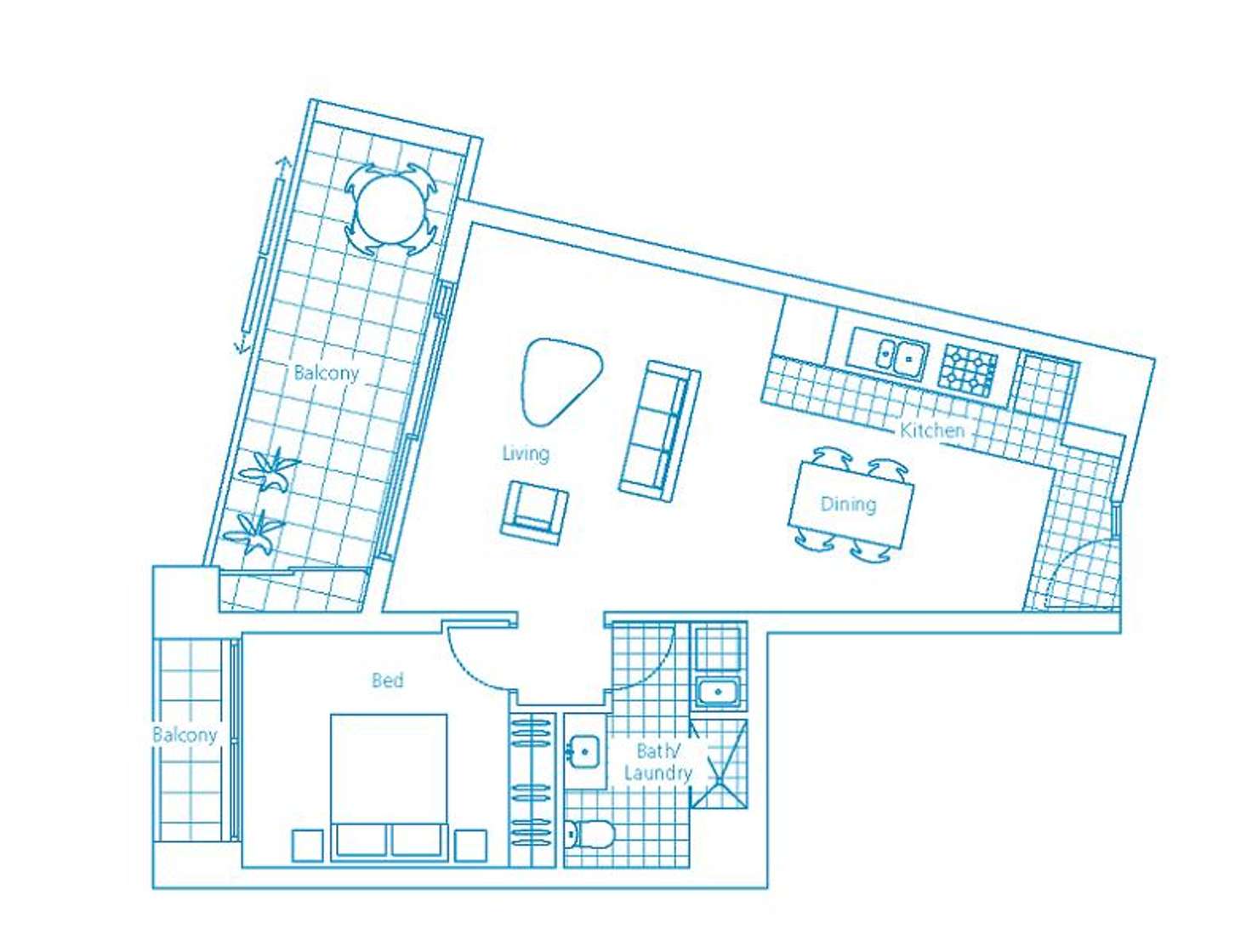 Floorplan of Homely apartment listing, 21/40 South Beach Promenade, South Fremantle WA 6162