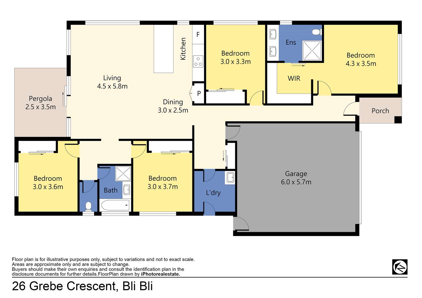 Floorplan of Homely house listing, 26 Grebe Crescent, Bli Bli QLD 4560