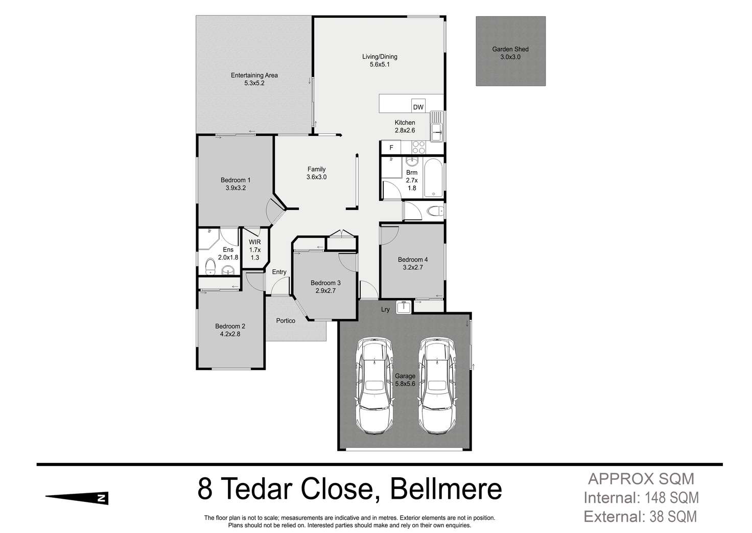 Floorplan of Homely house listing, 8 Tedar Close, Bellmere QLD 4510