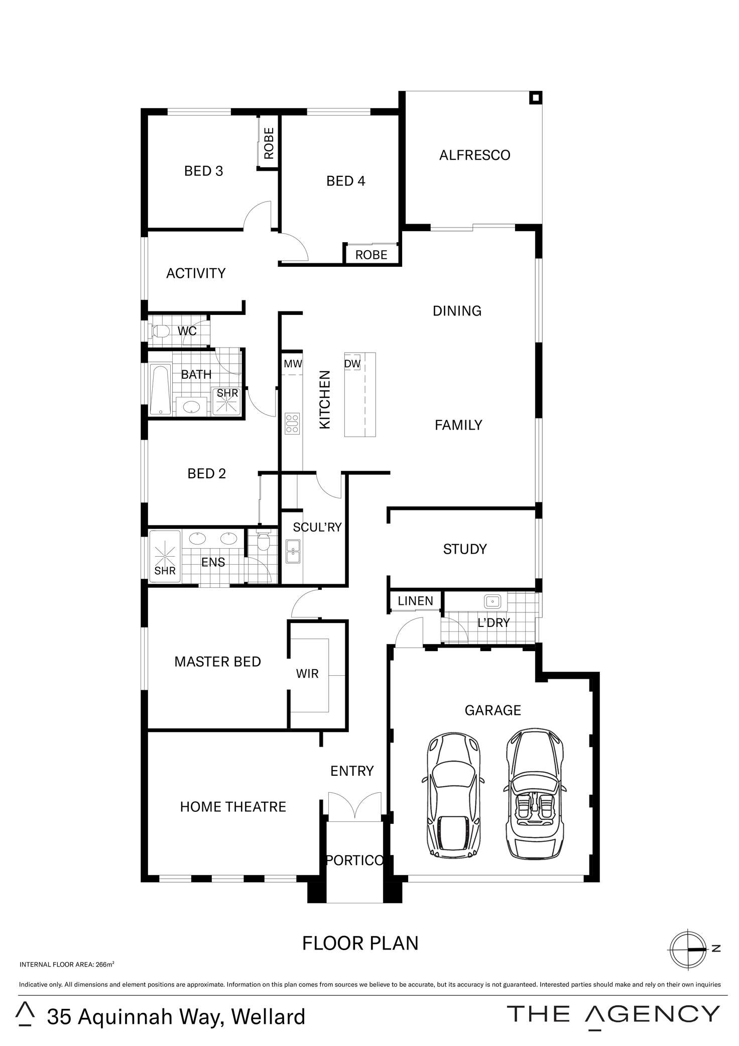 Floorplan of Homely house listing, 35 Aquinnah Way, Wellard WA 6170