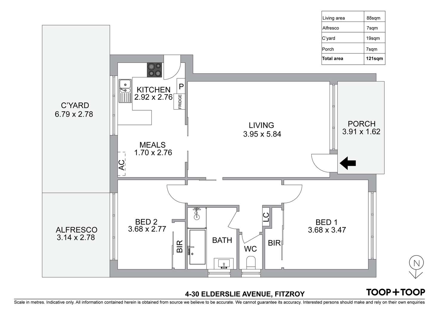 Floorplan of Homely unit listing, 4/30 Elderslie Avenue, Fitzroy SA 5082