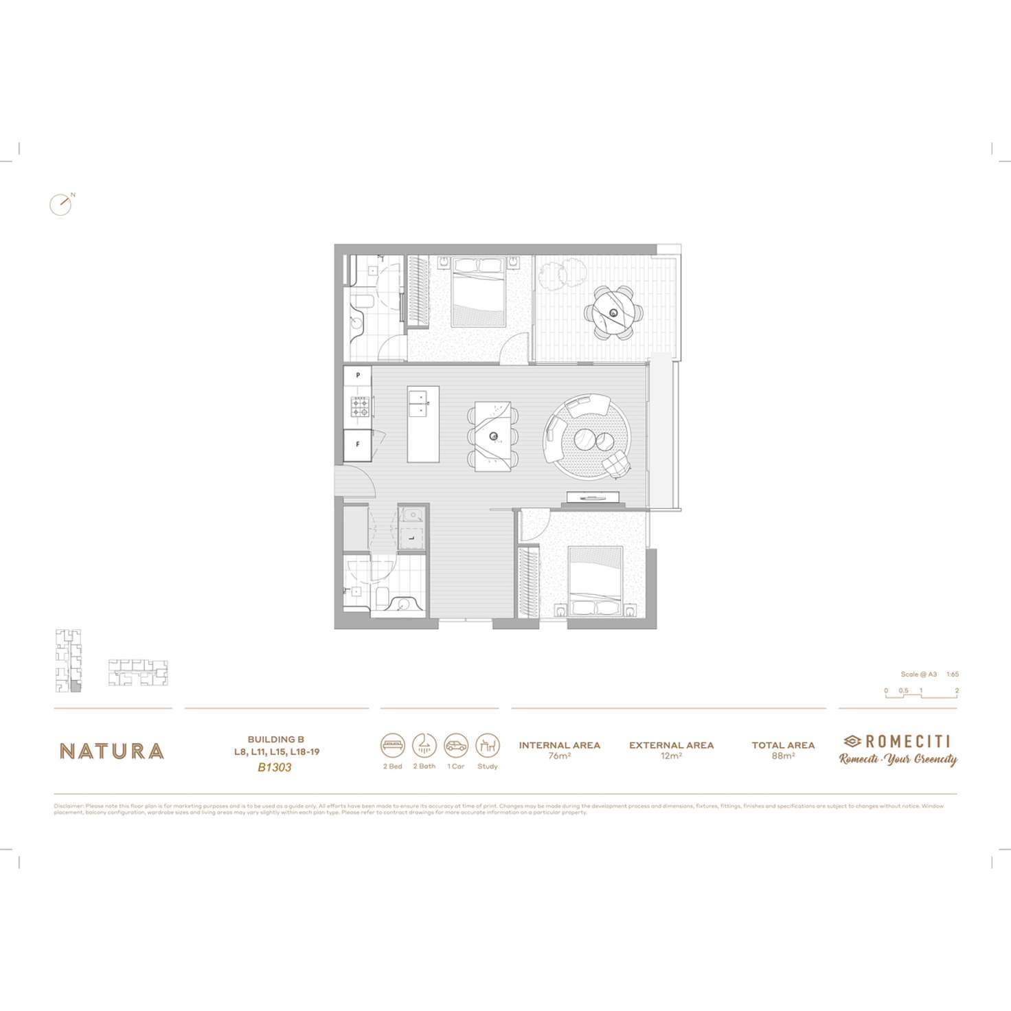 Floorplan of Homely apartment listing, B1303/82 Waterloo Road, Macquarie Park NSW 2113
