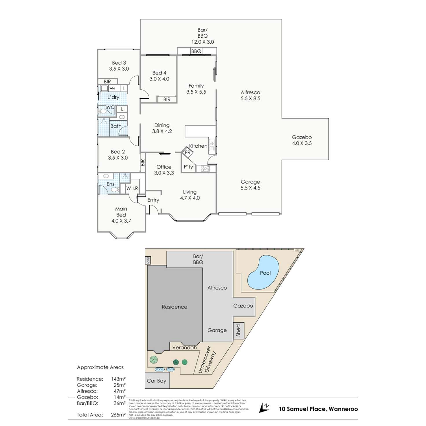 Floorplan of Homely house listing, 10 Samuel Place, Wanneroo WA 6065