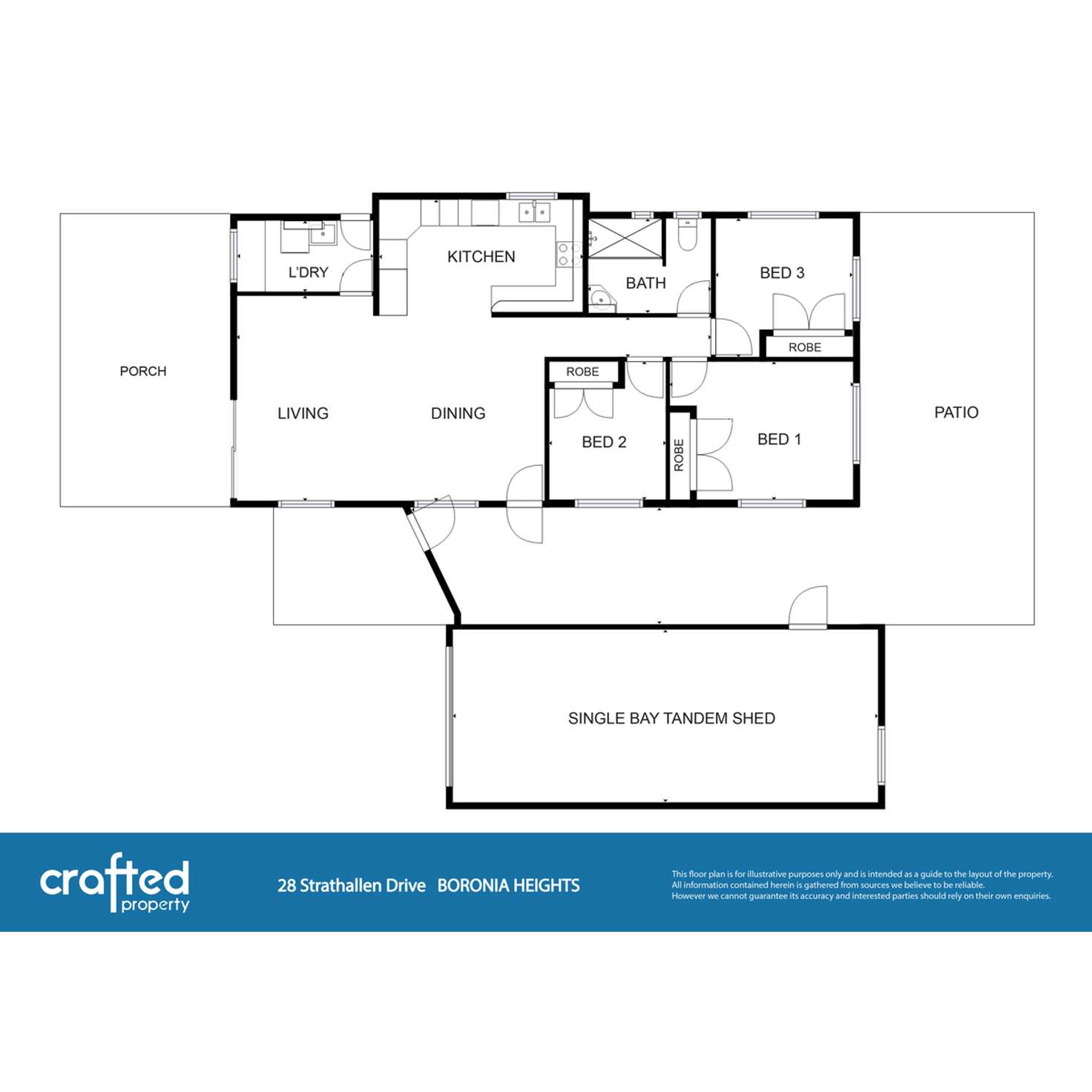 Floorplan of Homely house listing, 28 Strathallen Drive, Boronia Heights QLD 4124