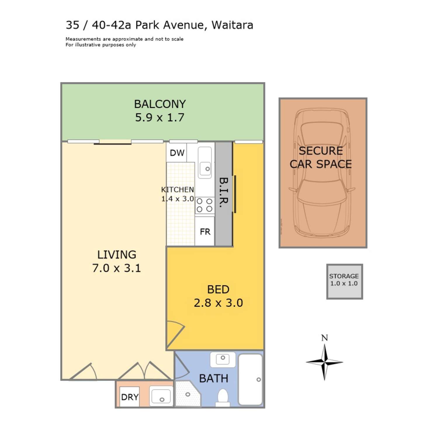 Floorplan of Homely apartment listing, 35/40-42A Park Avenue, Waitara NSW 2077