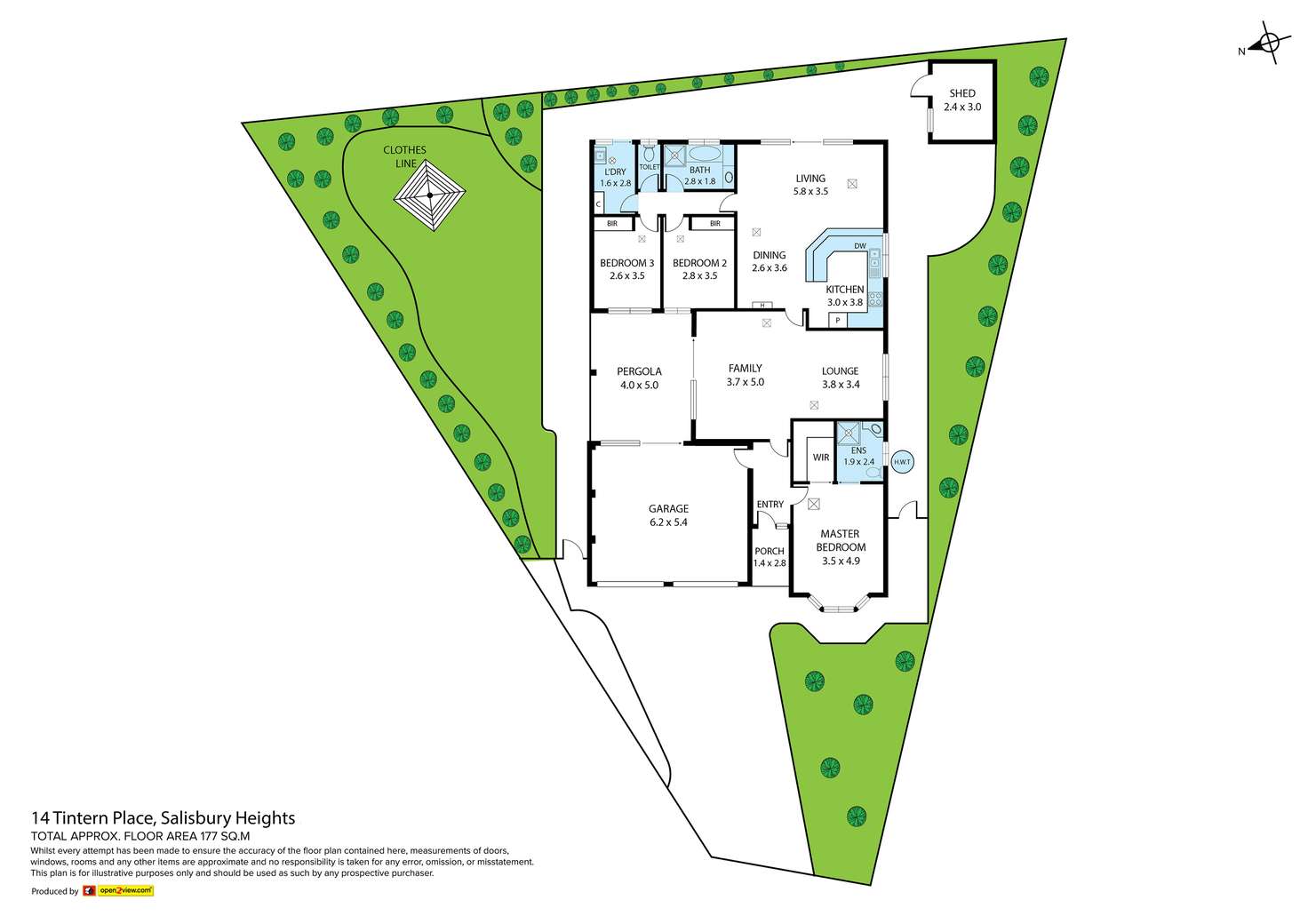 Floorplan of Homely house listing, 14 Tintern Place, Salisbury Heights SA 5109