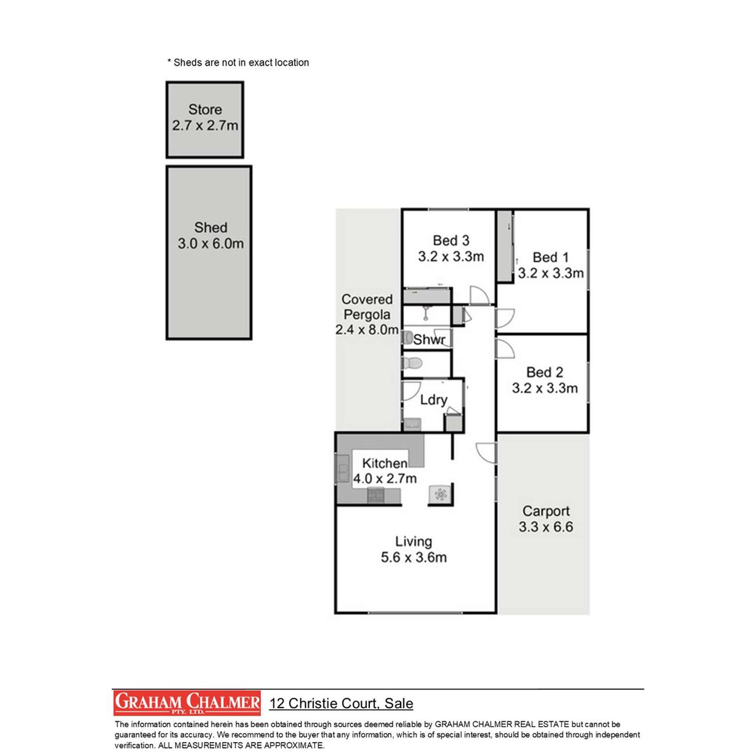 Floorplan of Homely house listing, 12 Christie Court, Sale VIC 3850