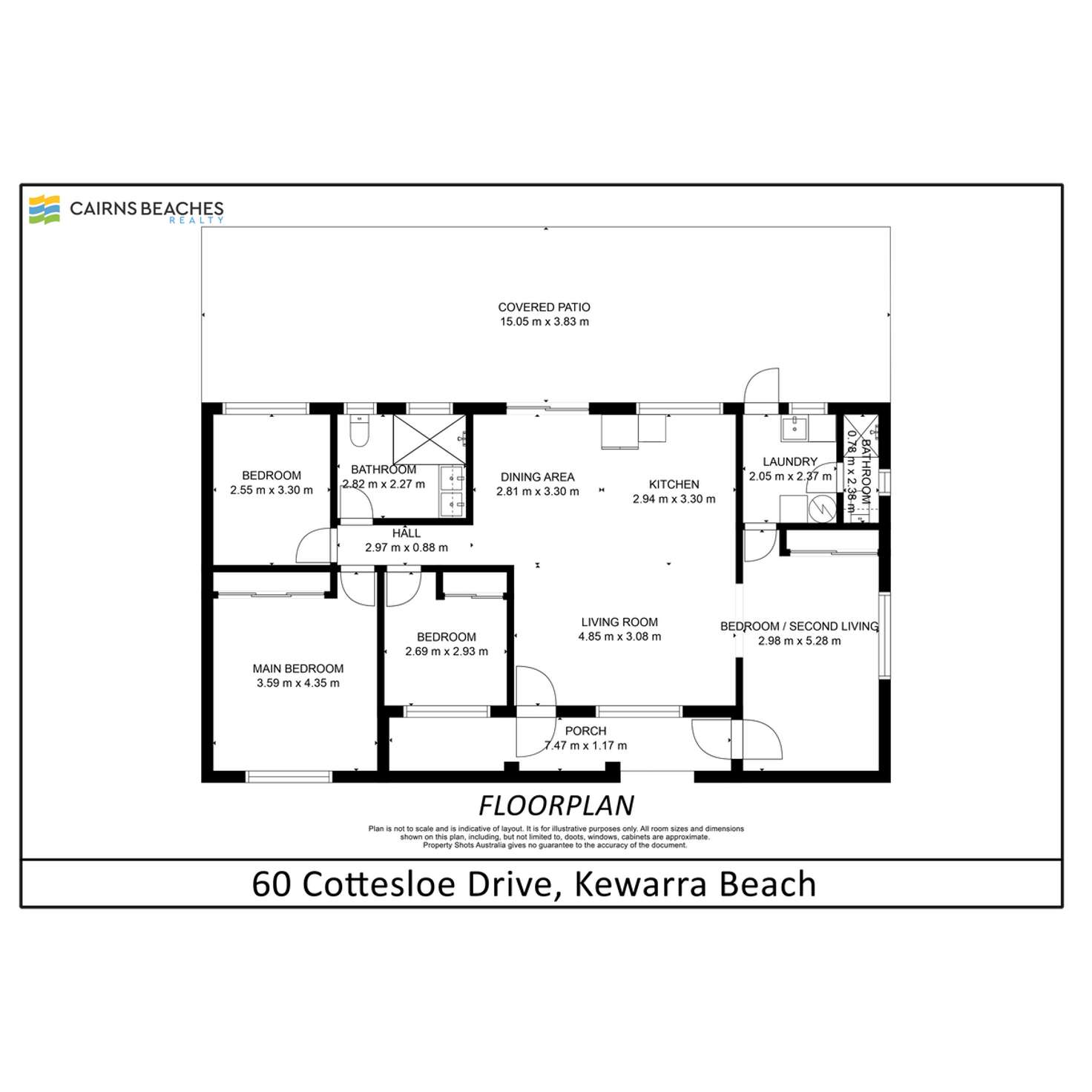 Floorplan of Homely house listing, 60 Cottesloe Drive, Kewarra Beach QLD 4879
