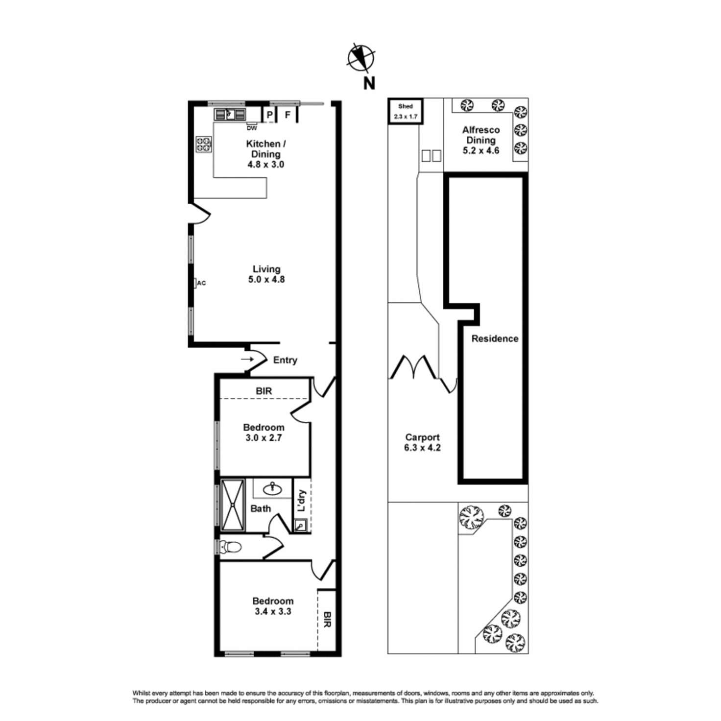 Floorplan of Homely unit listing, 1/13 The Robbins, Seabrook VIC 3028
