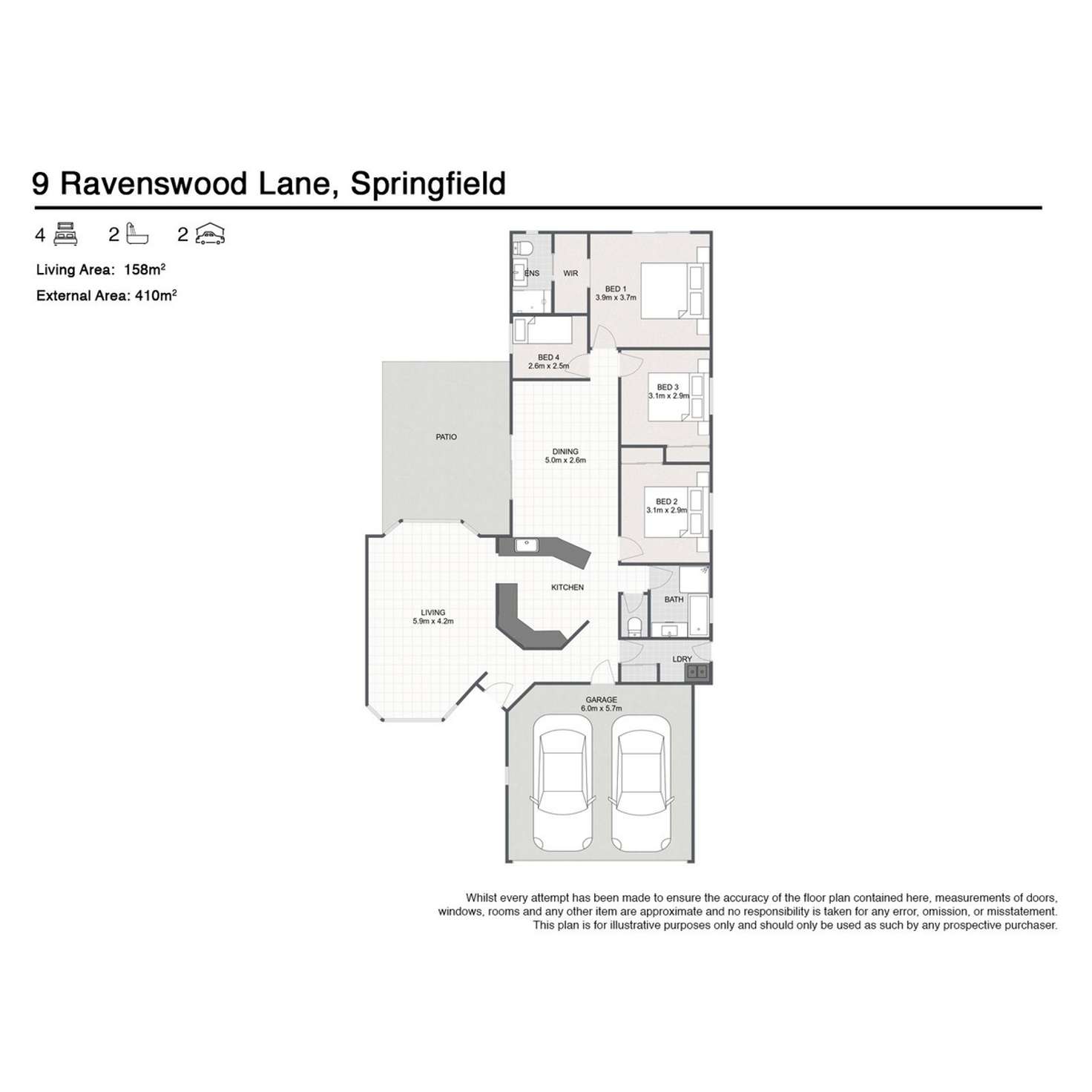 Floorplan of Homely house listing, 9 Ravenswood Lane, Springfield QLD 4300