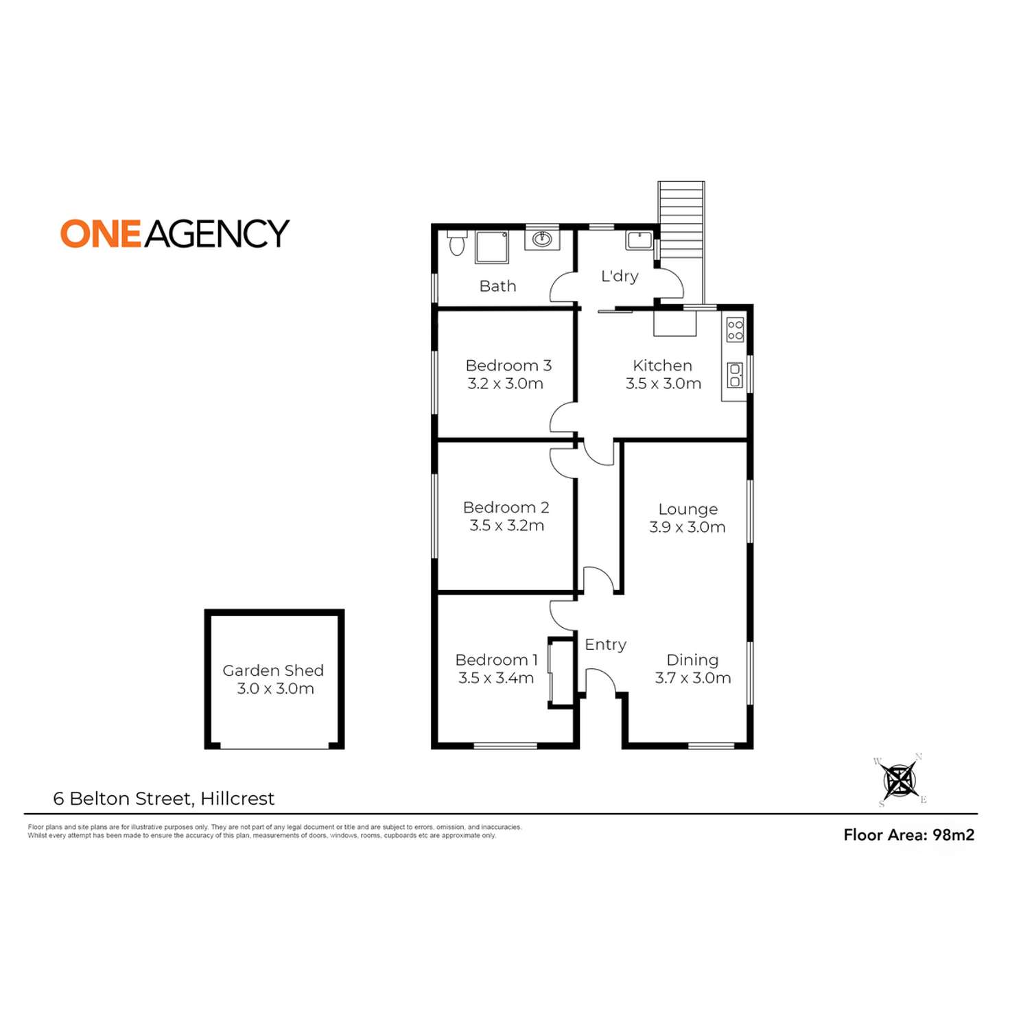 Floorplan of Homely house listing, 6 Belton Street, Hillcrest TAS 7320