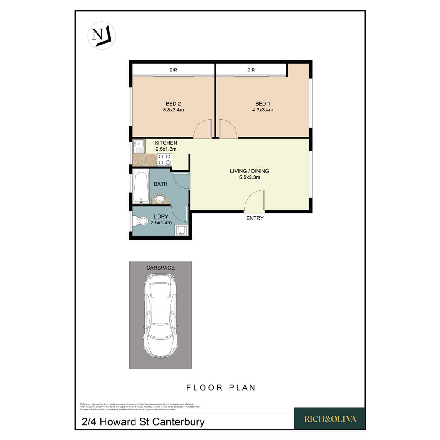 Floorplan of Homely apartment listing, 2/4 Howard Street, Canterbury NSW 2193