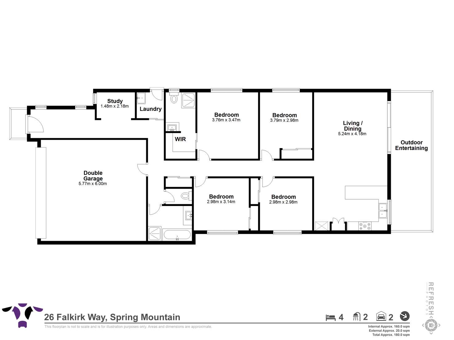 Floorplan of Homely house listing, 26 Falkirk Way, Spring Mountain QLD 4300