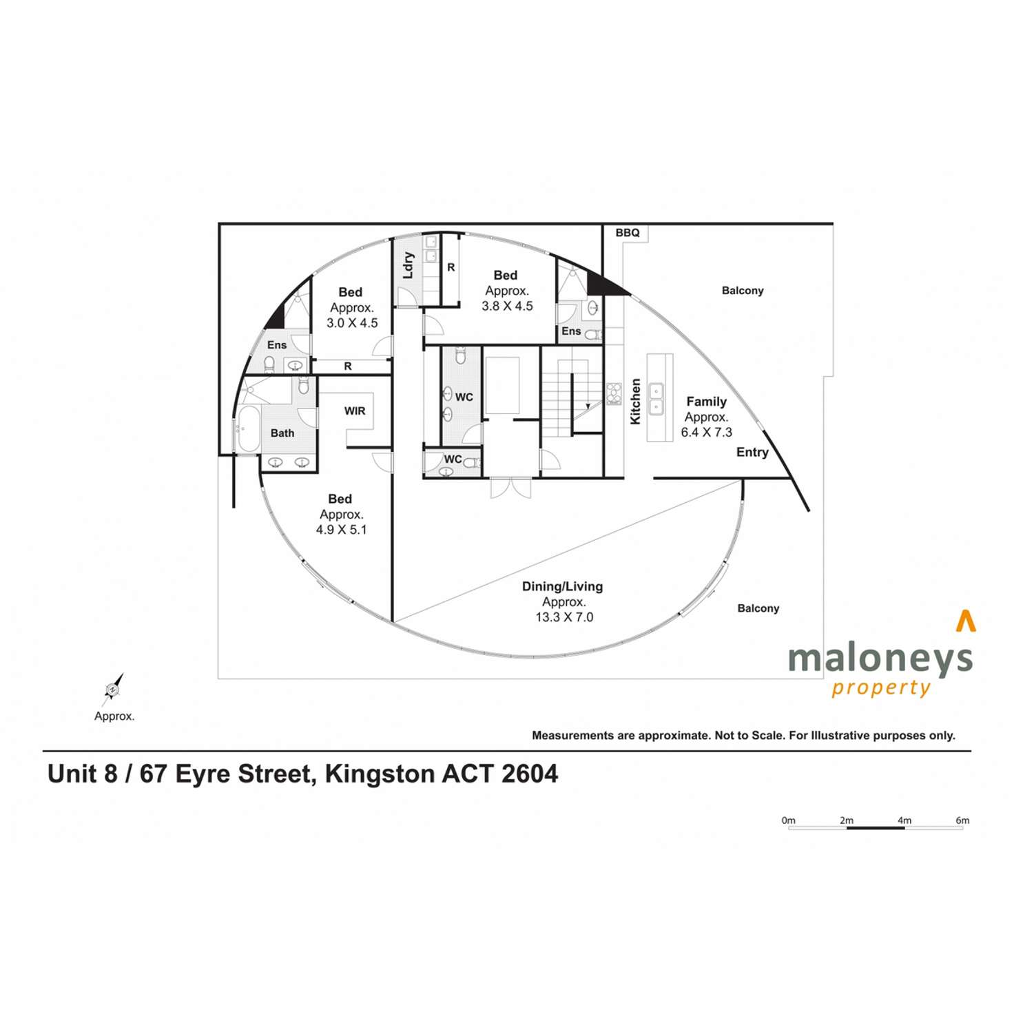 Floorplan of Homely apartment listing, 8/67 Eyre Street, Kingston ACT 2604