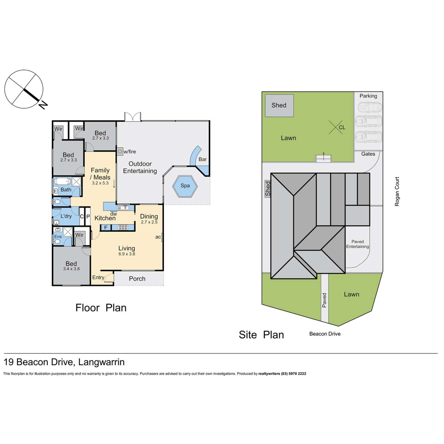 Floorplan of Homely house listing, 19 Beacon Drive, Langwarrin VIC 3910