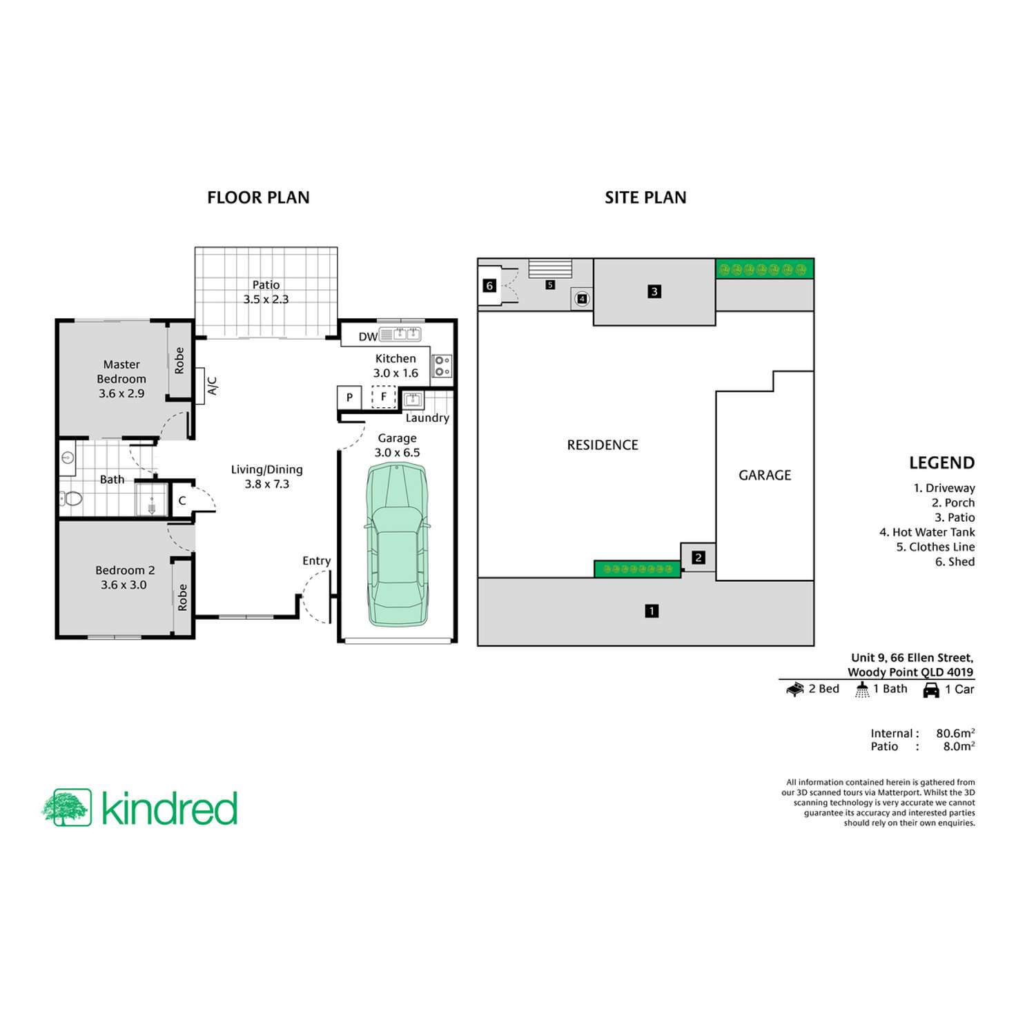 Floorplan of Homely unit listing, 9/66-68 Ellen Street, Woody Point QLD 4019