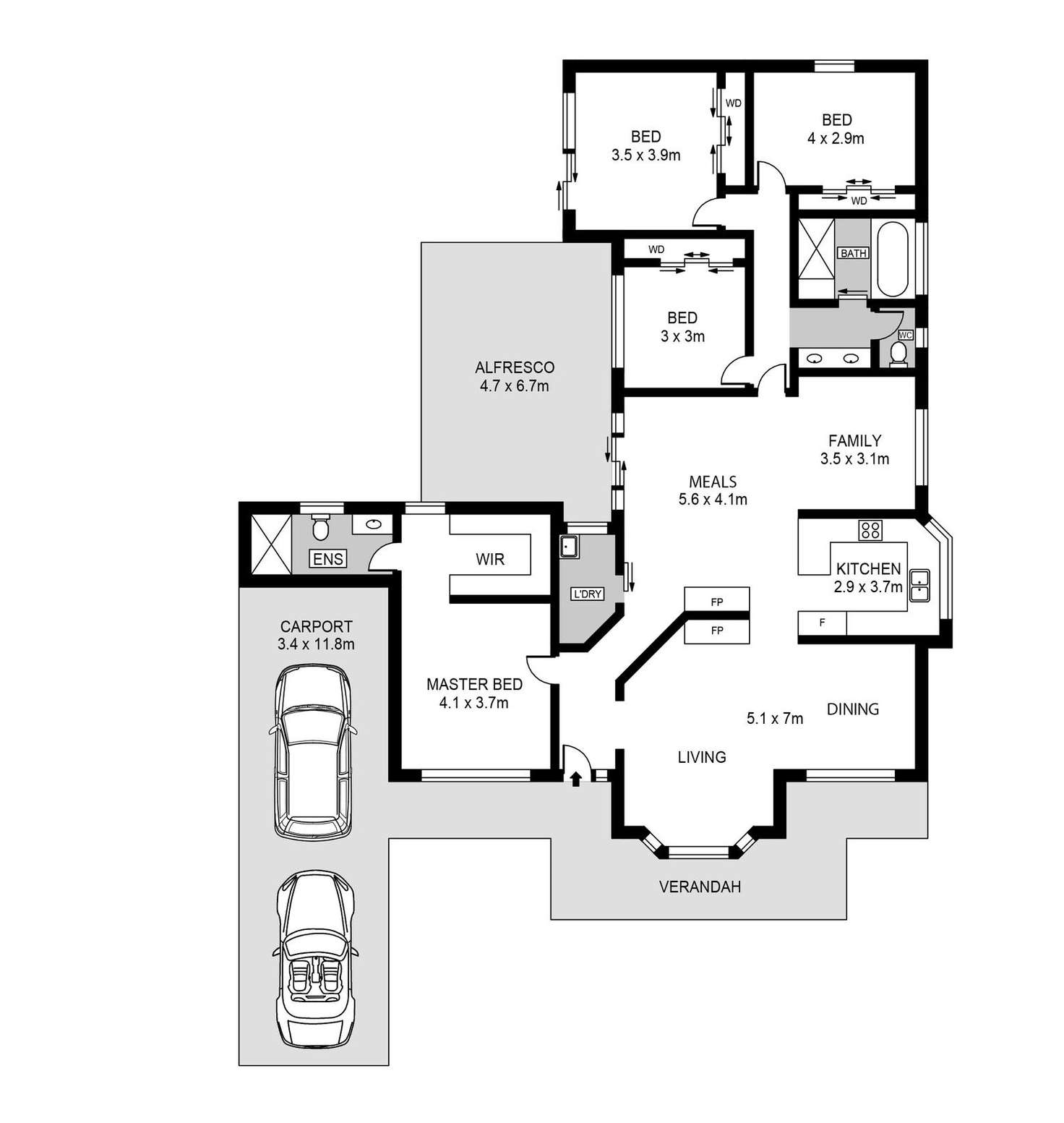 Floorplan of Homely house listing, 5 Benedictine Place, Cherrybrook NSW 2126