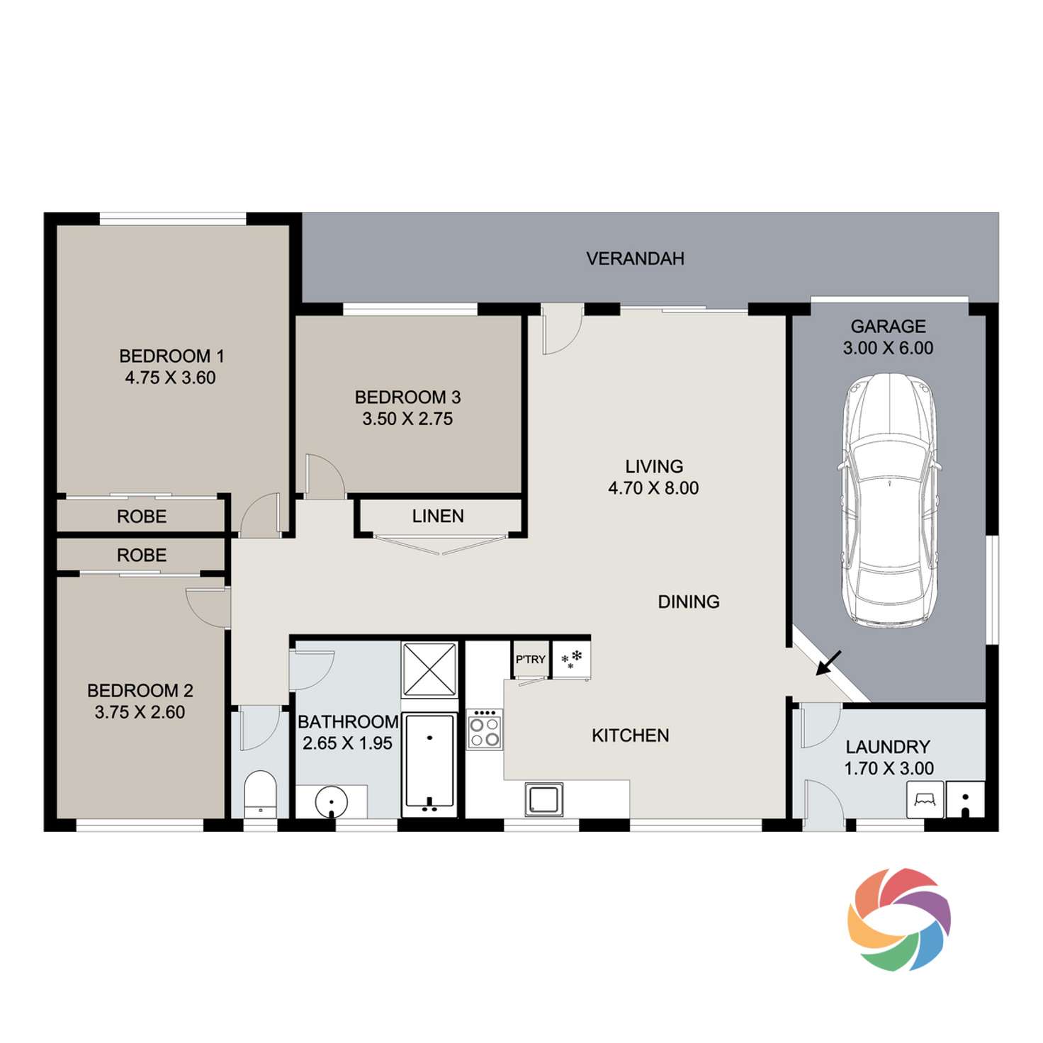 Floorplan of Homely house listing, 10 Swains Court, Boyne Island QLD 4680