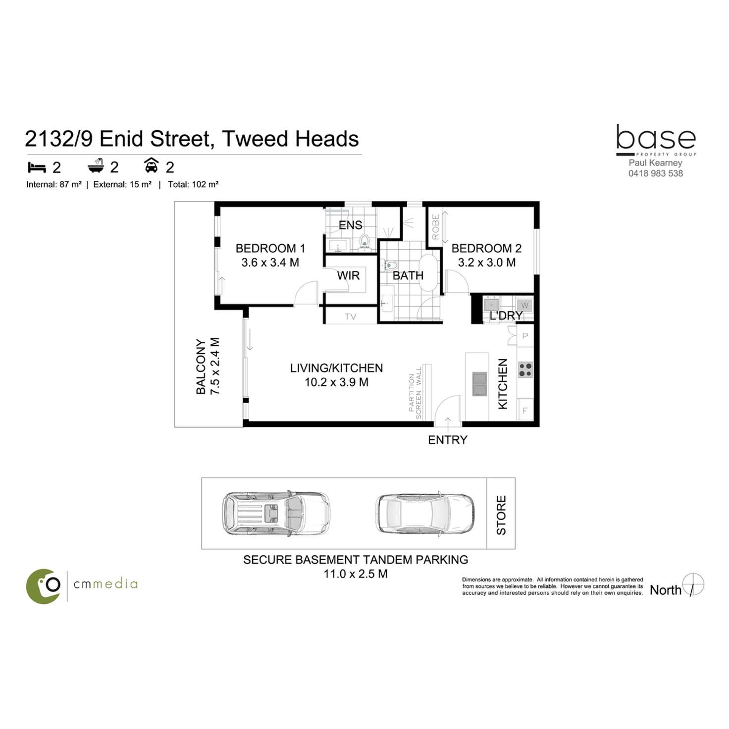 Floorplan of Homely apartment listing, 2132/9 Enid Street, Tweed Heads NSW 2485
