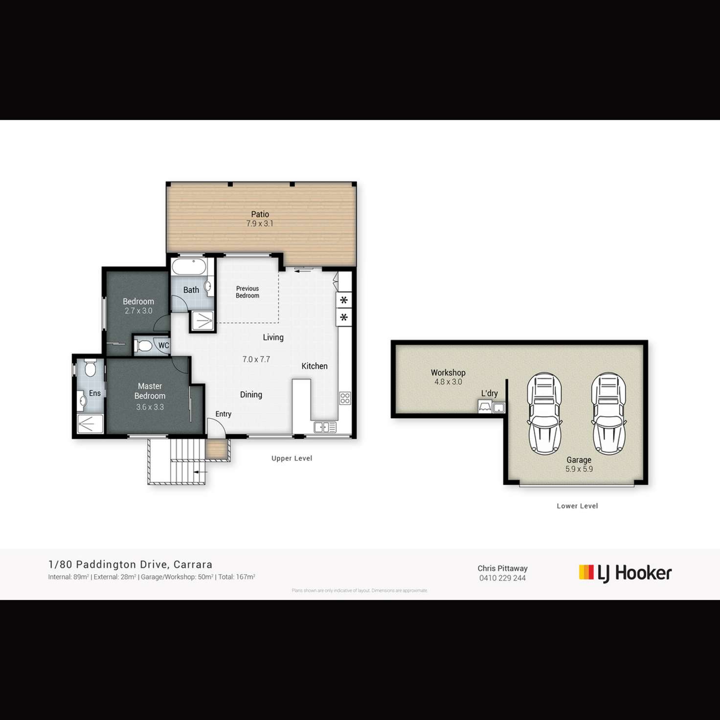 Floorplan of Homely semiDetached listing, 1/80 Paddington Drive, Carrara QLD 4211