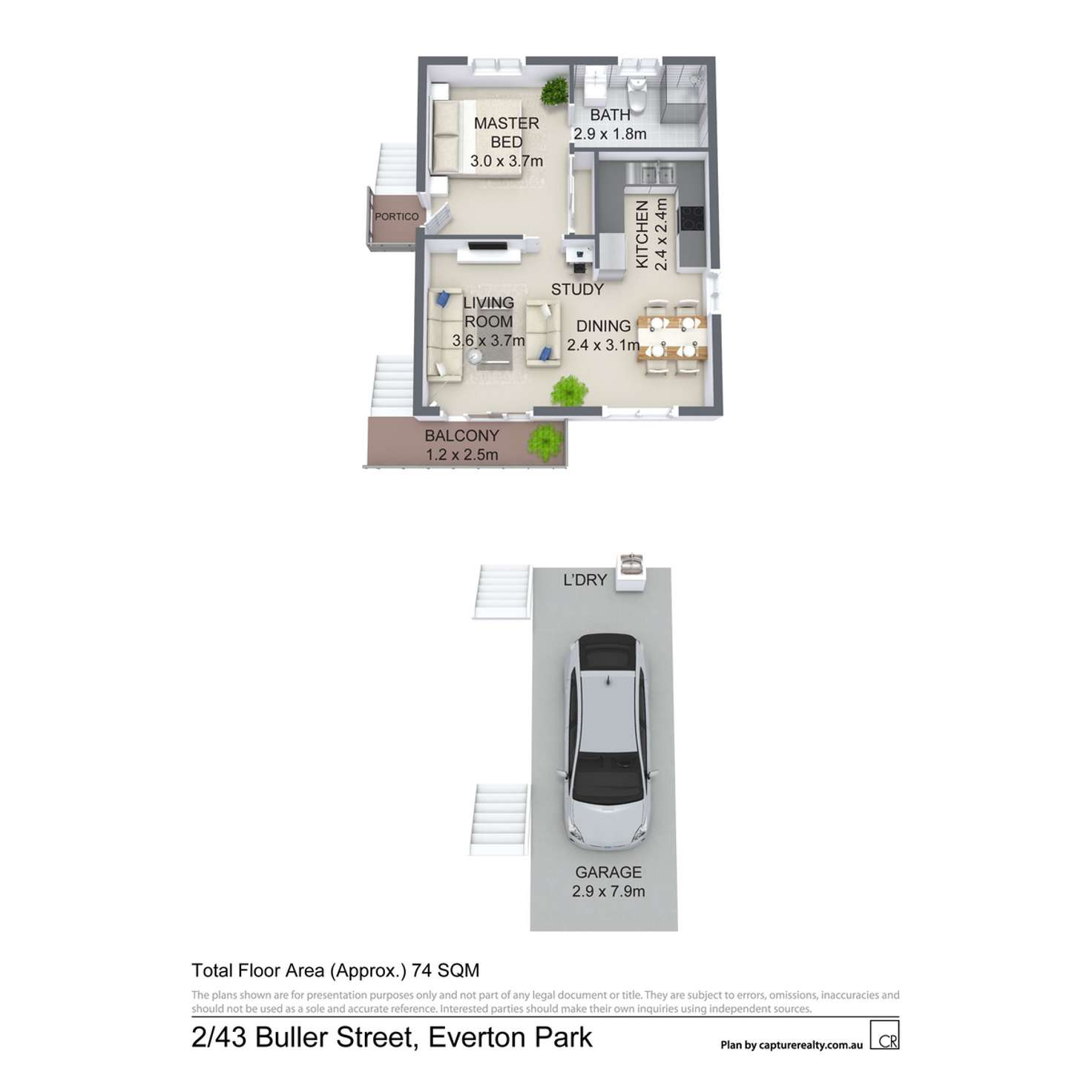Floorplan of Homely apartment listing, 2/43 Buller Street, Everton Park QLD 4053