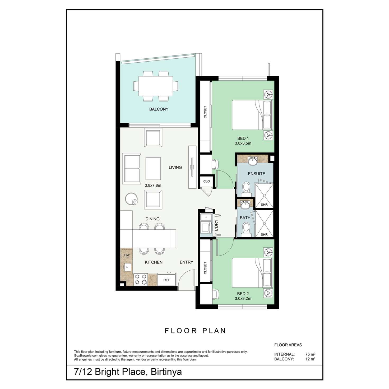 Floorplan of Homely unit listing, 7/12 Bright Place, Birtinya QLD 4575