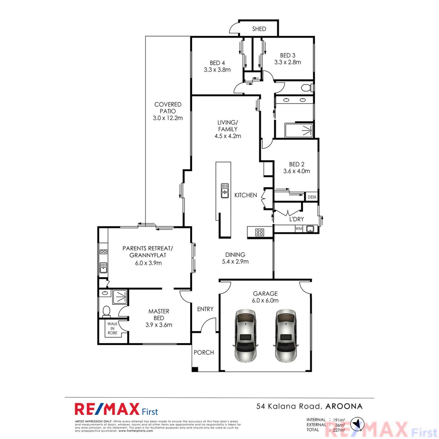 Floorplan of Homely house listing, 54 Kalana Road, Aroona QLD 4551