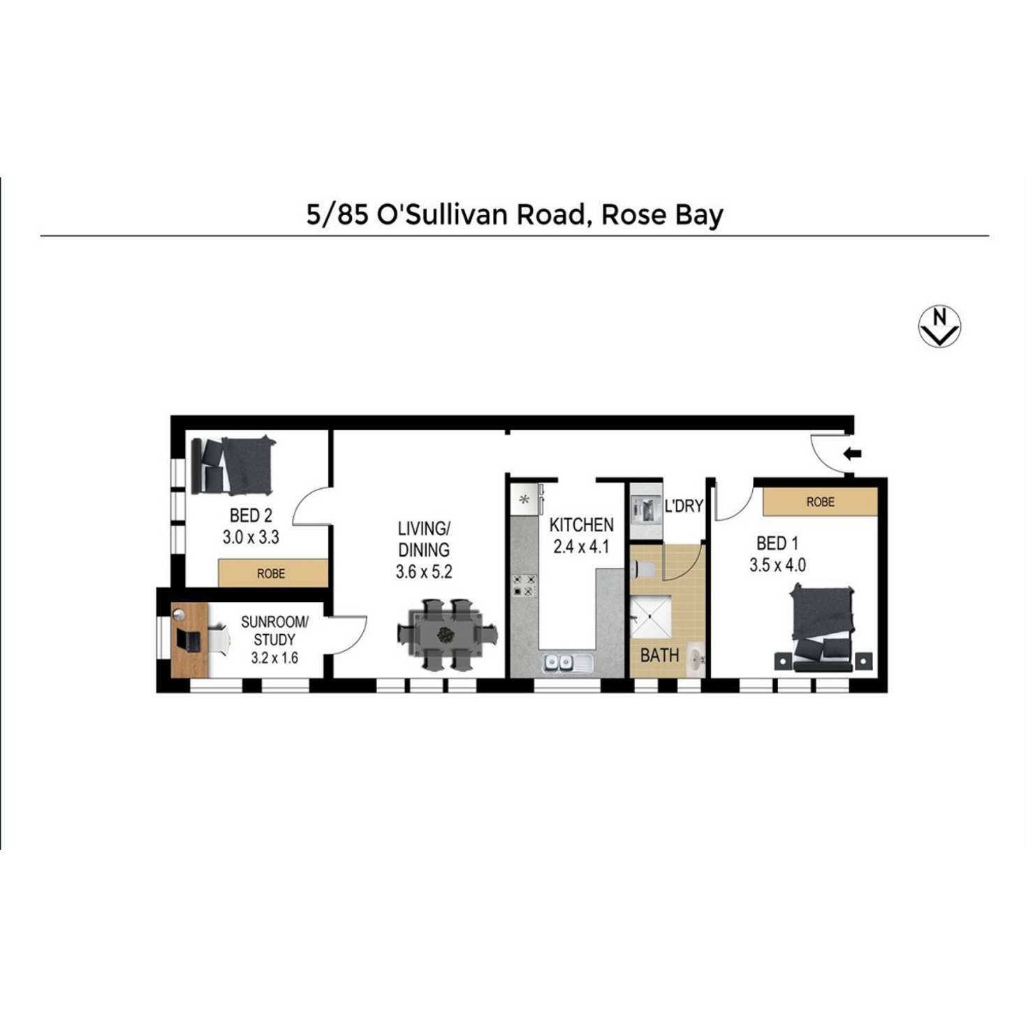 Floorplan of Homely apartment listing, 85 O'Sullivan Road, Rose Bay NSW 2029