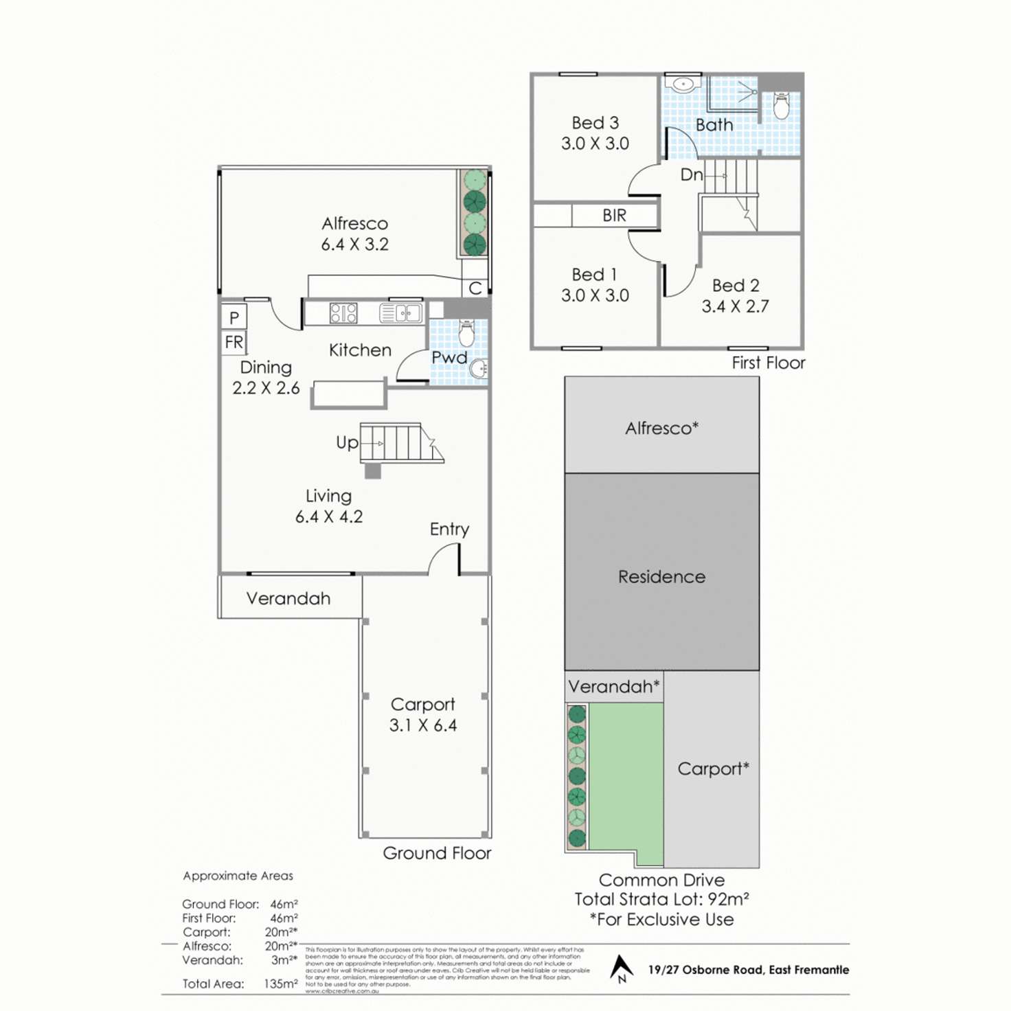 Floorplan of Homely townhouse listing, 19/27 Osborne Road, East Fremantle WA 6158
