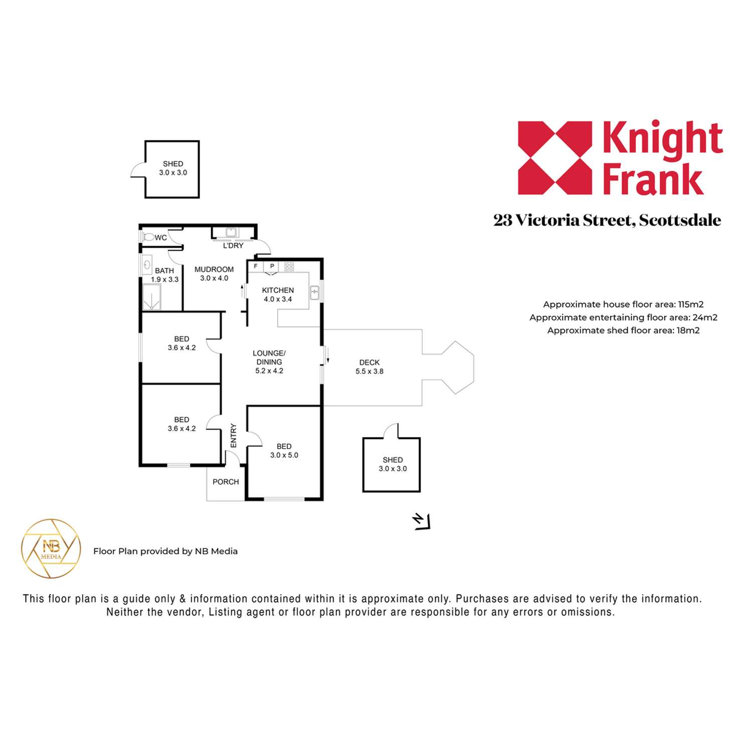 Floorplan of Homely house listing, 23 Victoria Street, Scottsdale TAS 7260
