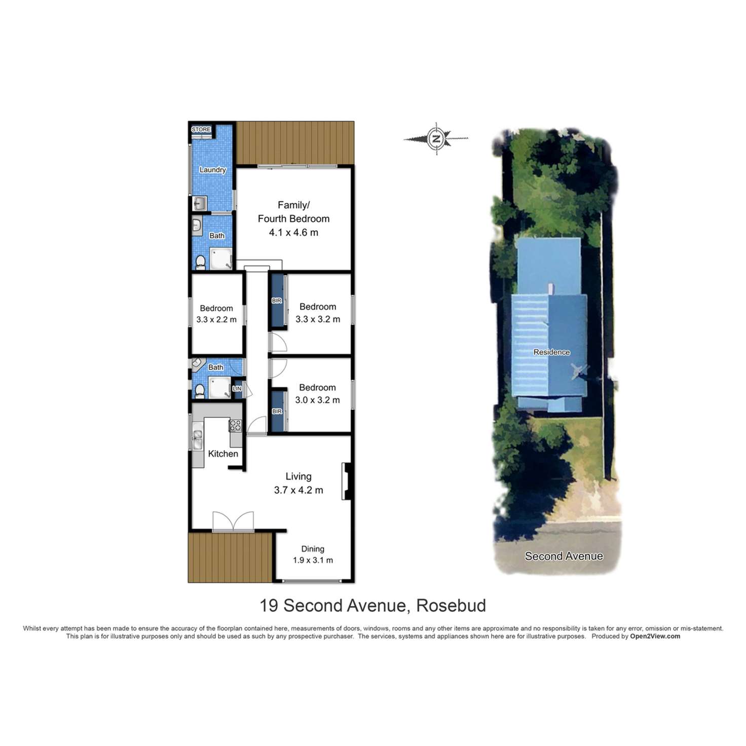 Floorplan of Homely house listing, 19 Second Avenue, Rosebud VIC 3939