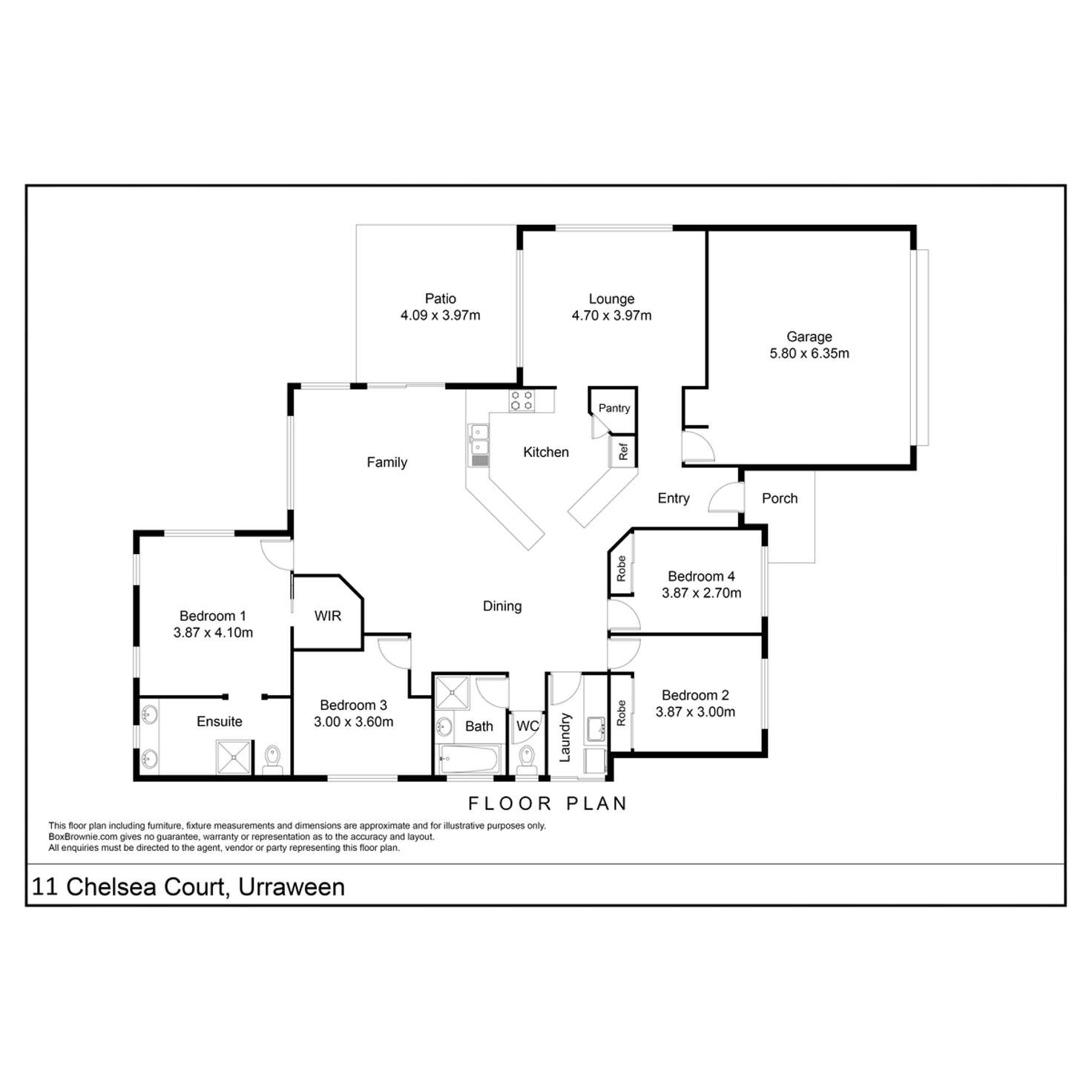 Floorplan of Homely house listing, 11 Chelsea Court, Urraween QLD 4655
